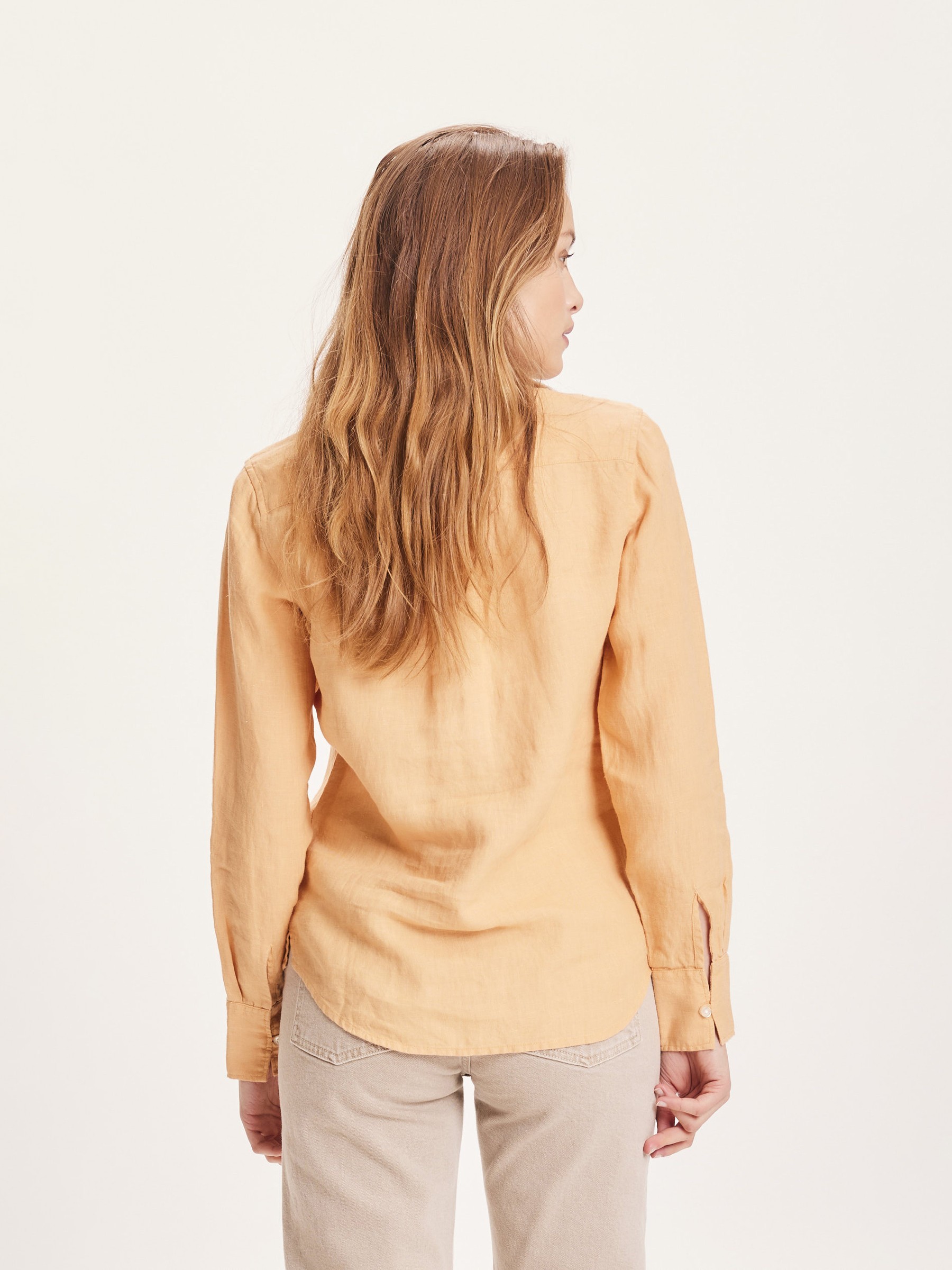 Bluse Sage Classic Linen Shirt clay Knowledge Cotton Apparel