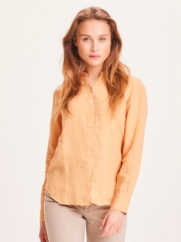 Bluse Sage Classic Linen Shirt clay Knowledge Cotton Apparel