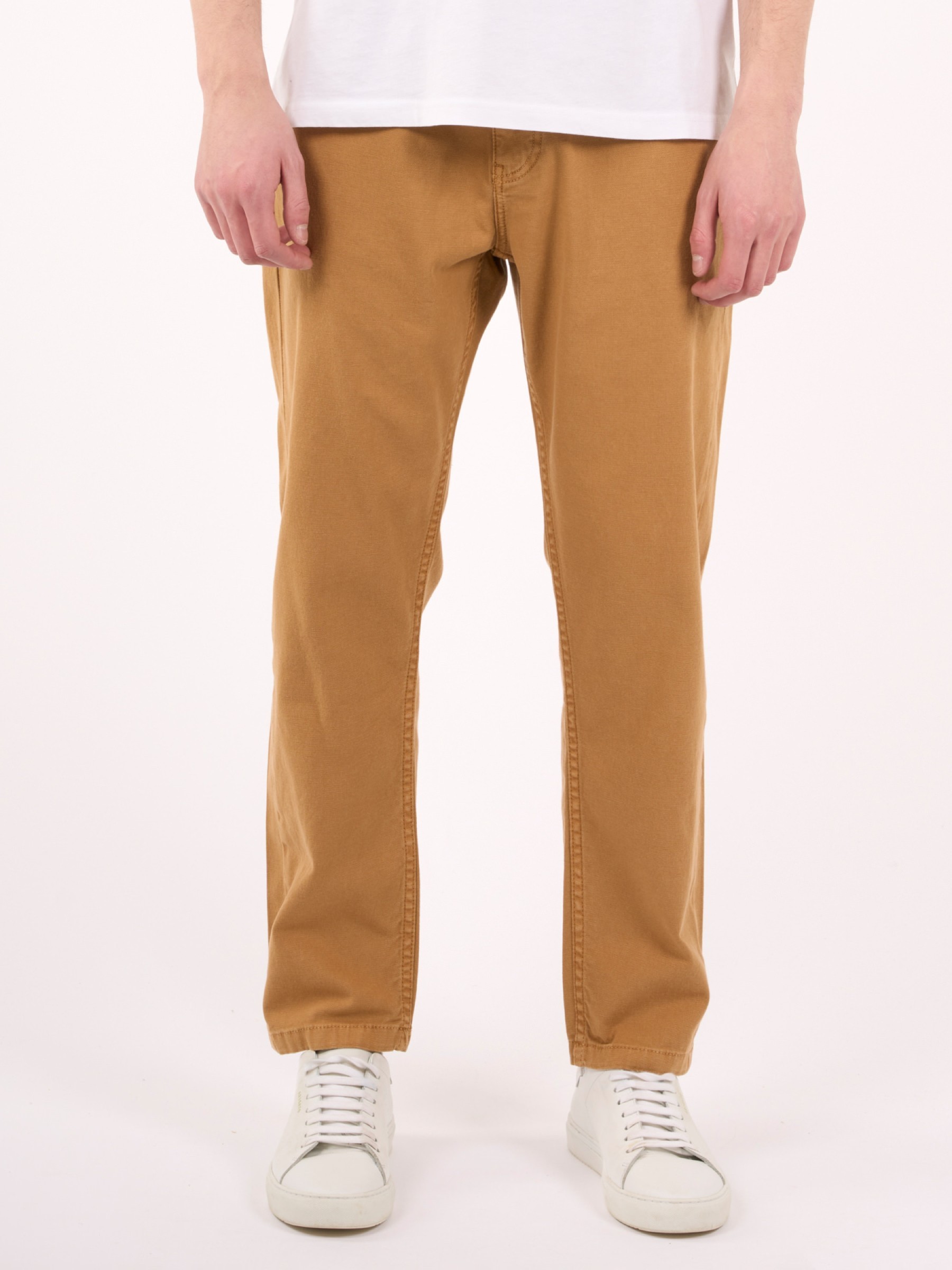 Hose Tim Tapered Canvas Pant brown sugar Knowledge Cotton Apparel