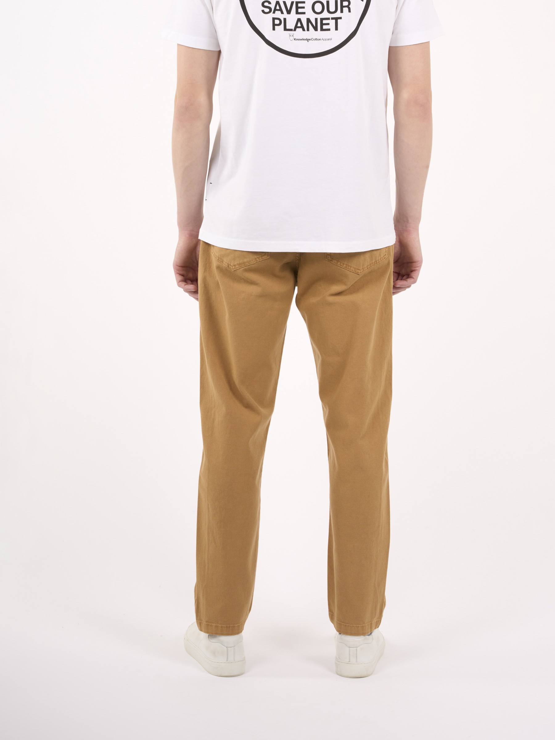 Hose Tim Tapered Canvas Pant brown sugar Knowledge Cotton Apparel