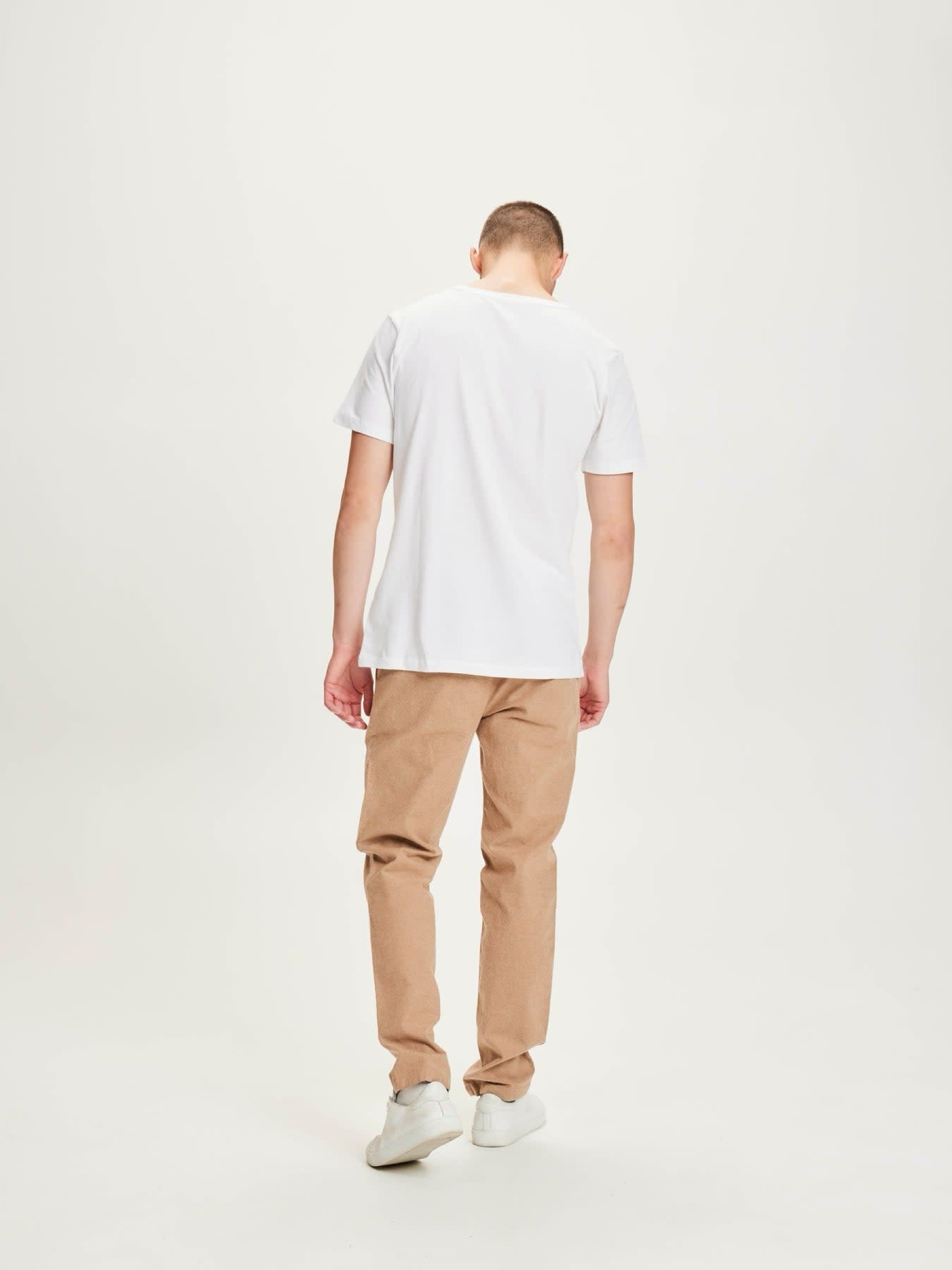 Hose Luca Slim Flannel Chino kelp melange Knowledge Cotton Apparel