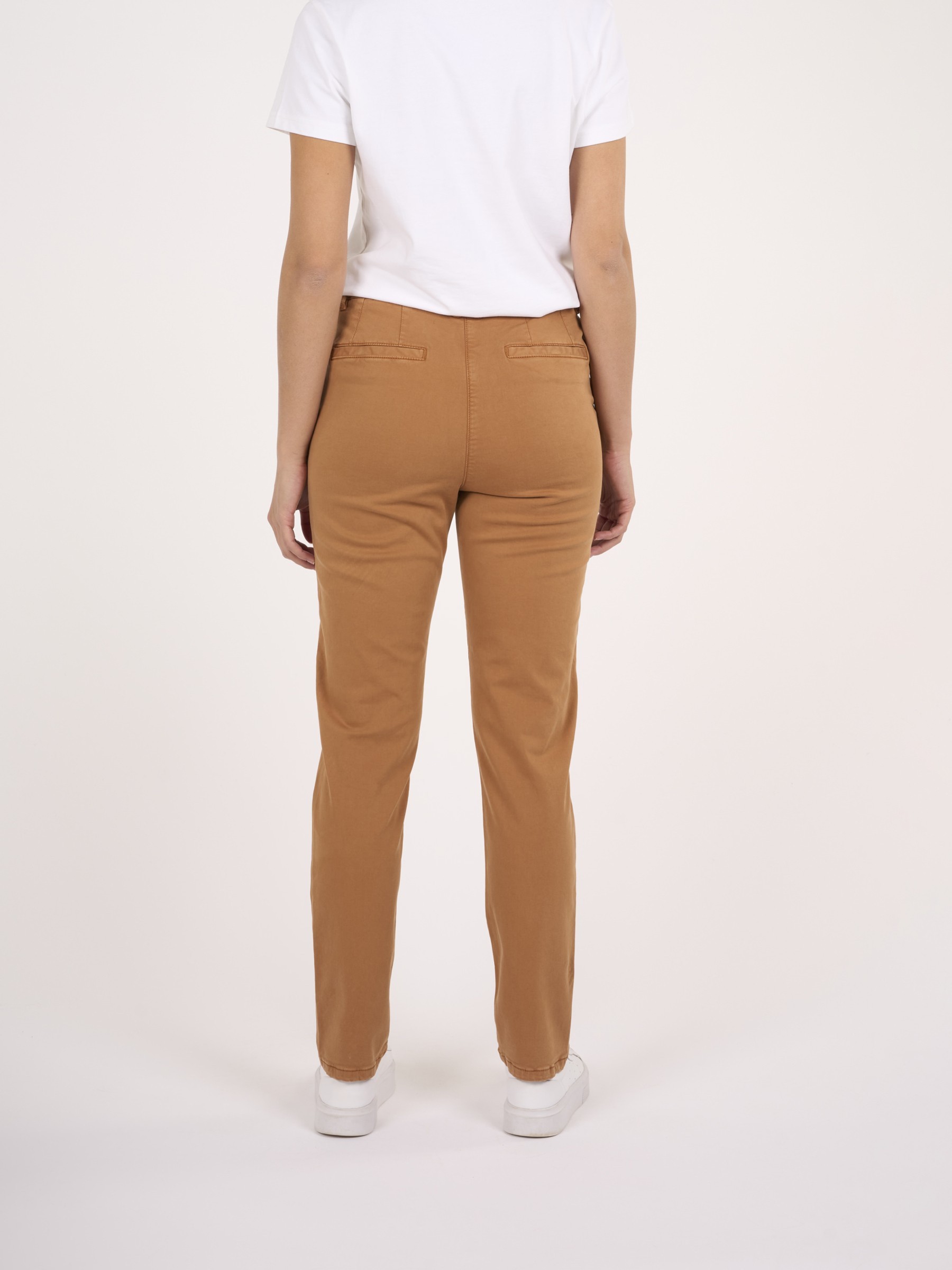Hose Alma Slim Twill Chino brown sugar Knowledge Cotton Apparel