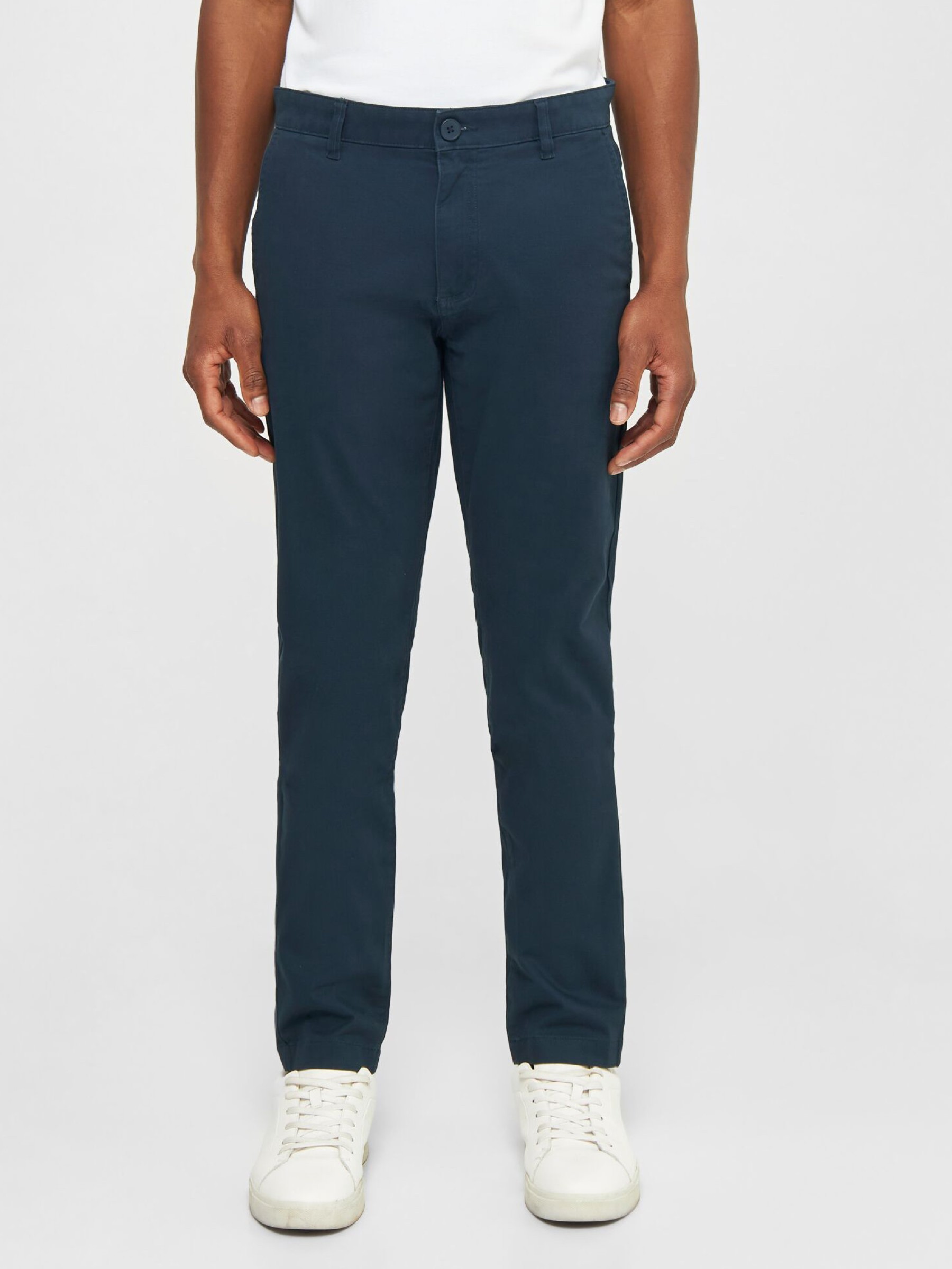 Hose Luca Slim Twill Chino Pants total eclipse Knowledge Cotton Apparel