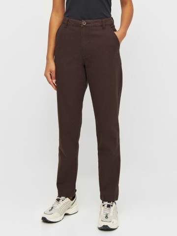 Hose Iris Mom Mid Rise Chino chocolate plum Knowledge Cotton Apparel