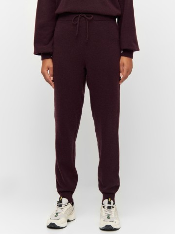Hose Jade Hybrid Knitted Jog Pants chocolate plum Knowledge Cotton Apparel