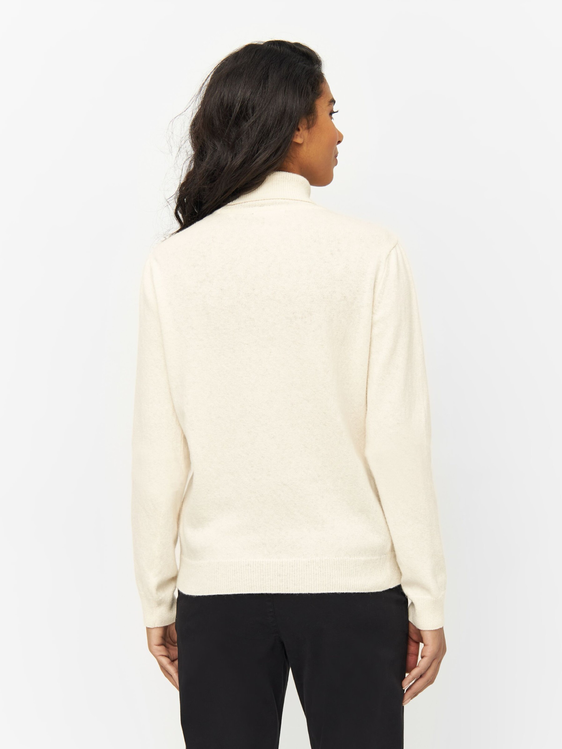 Pullover Lambswool Roll Neck buttercream Knowledge Cotton Apparel