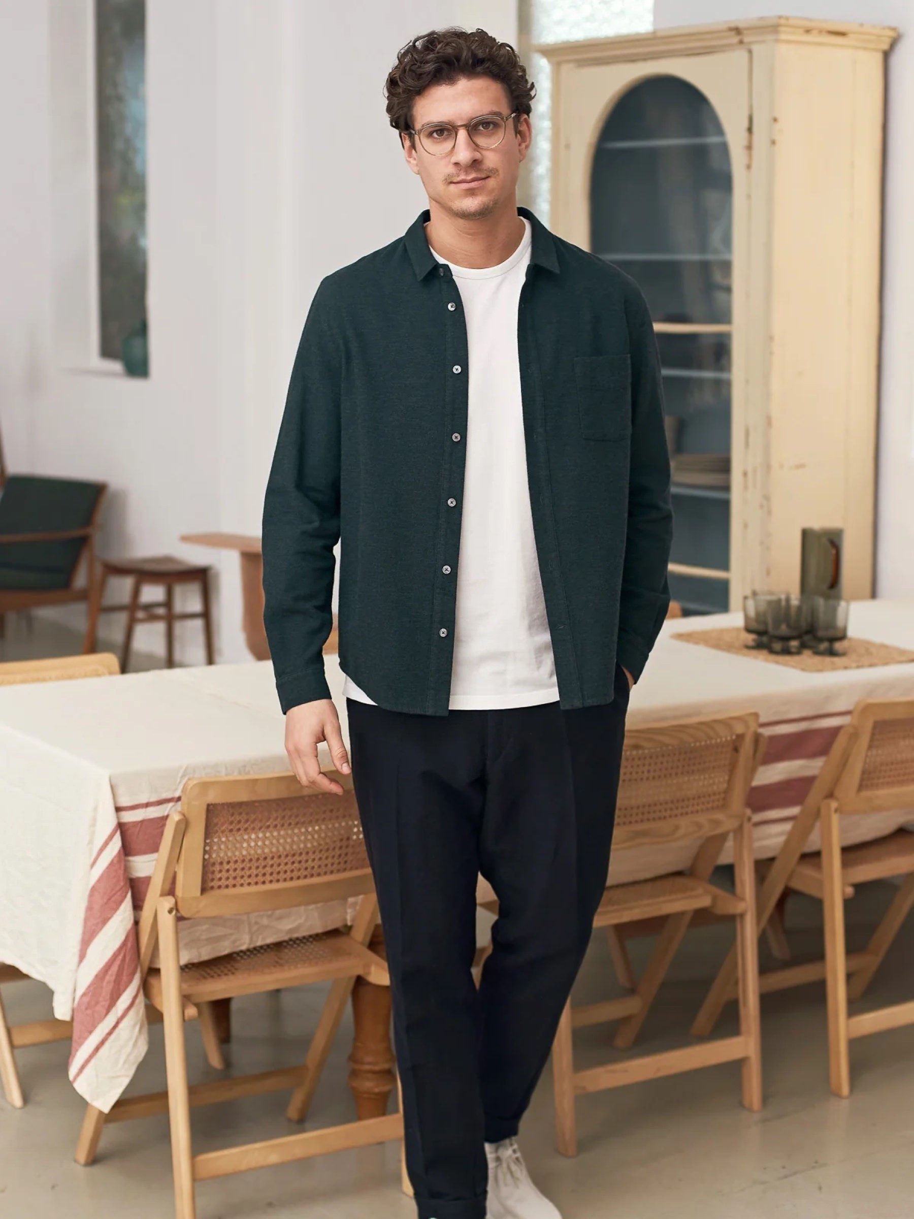 Hemd Simon Shirt eco flannel scot green About Companions