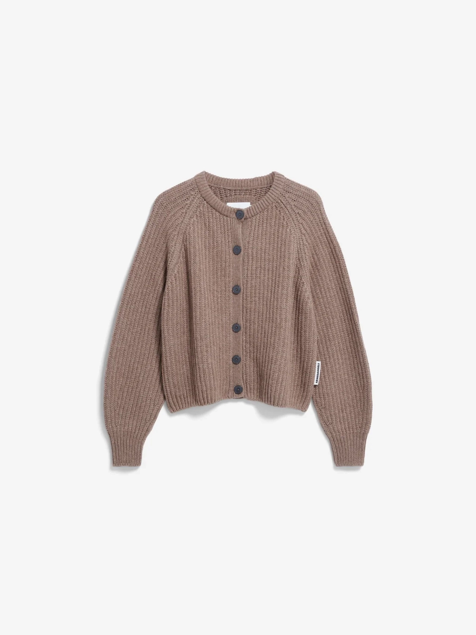 Rib Knit Cardigan cinnamon dust melange Armedangels