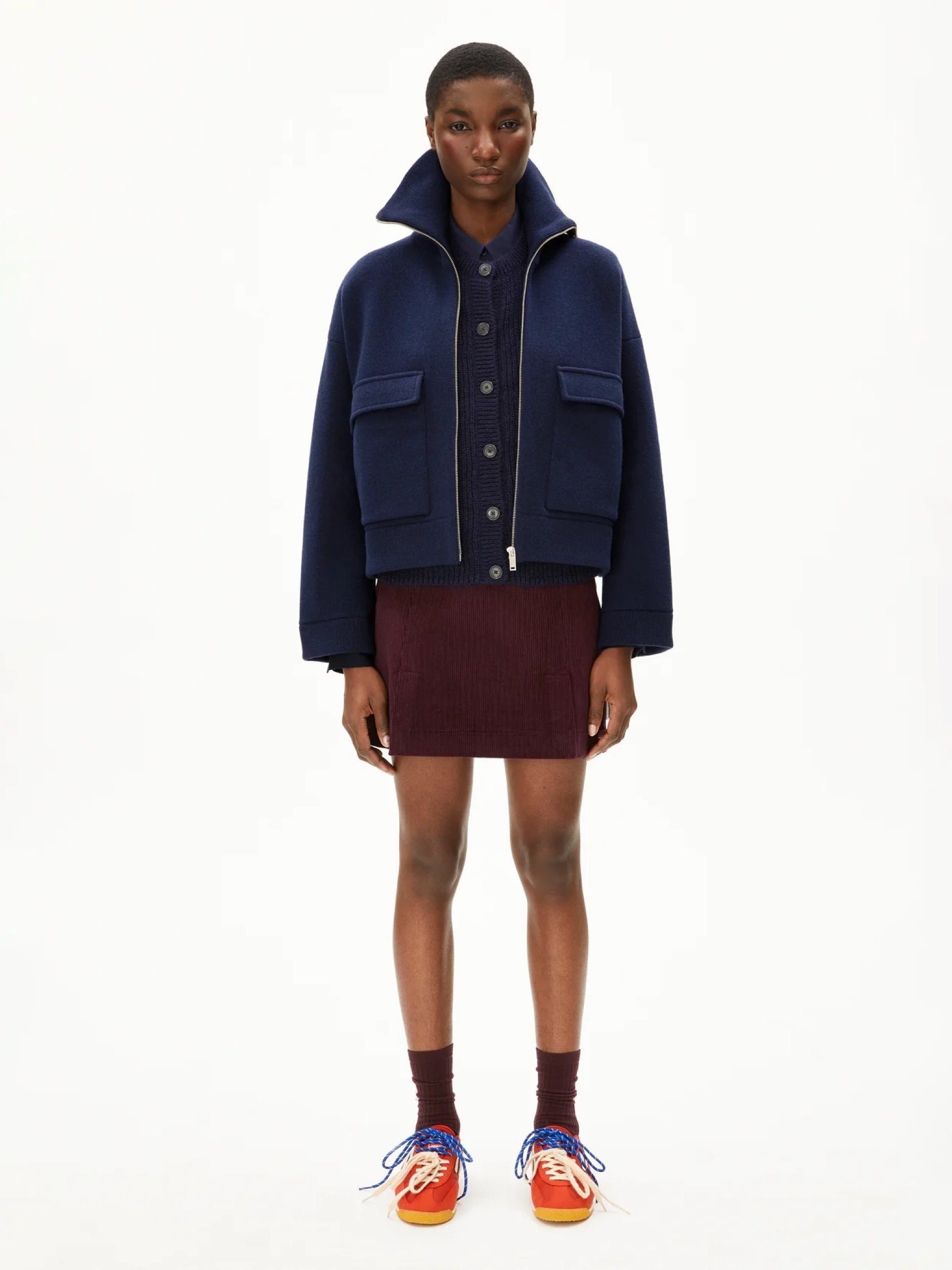 Zipper Joaniaas tinted navy Armedangels