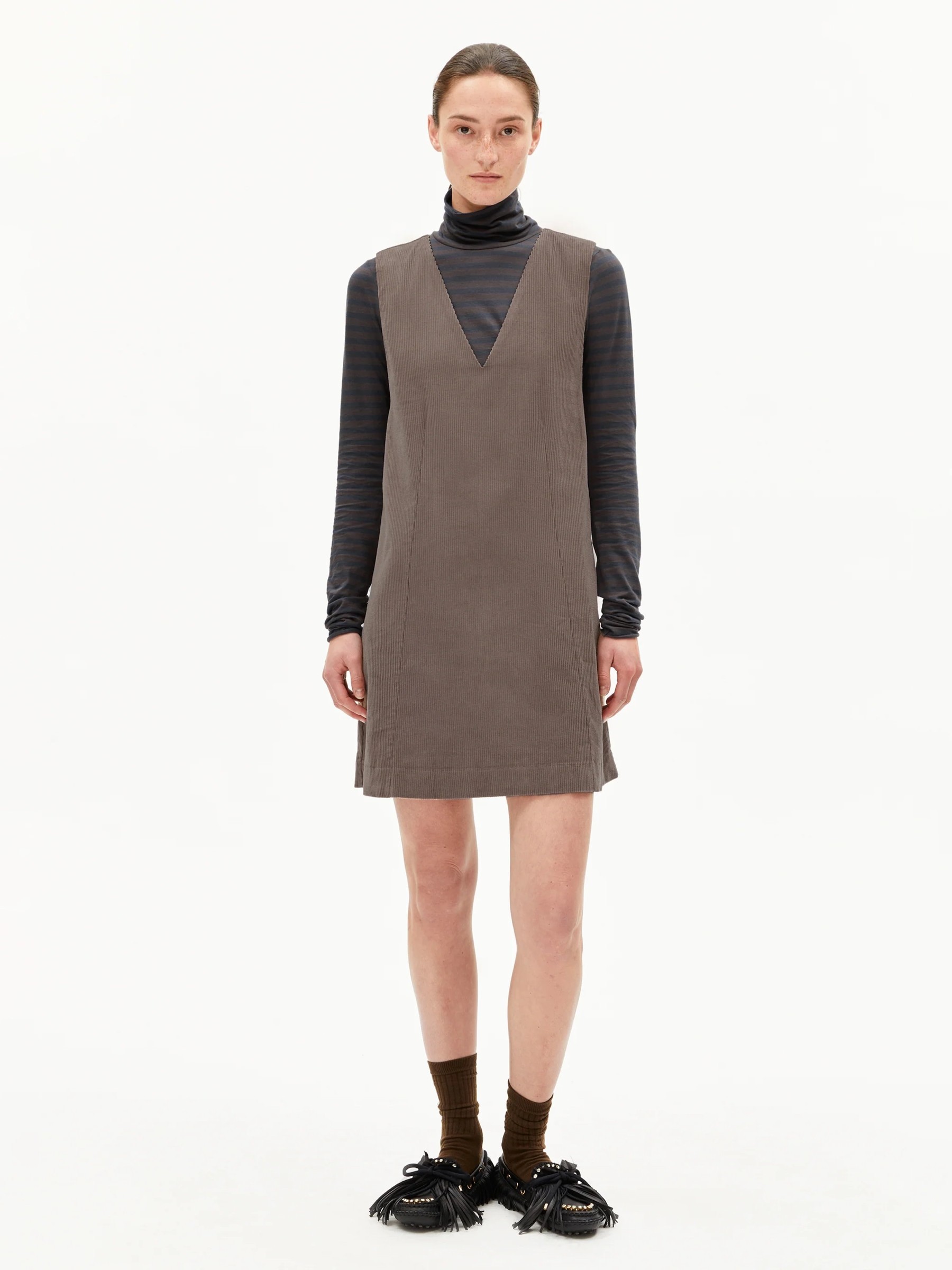 Kleid Pinaafo Corduroy walnut cream Armedangels