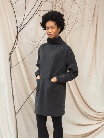 Kleid Tricia charcoal stonewash Beaumont Organic