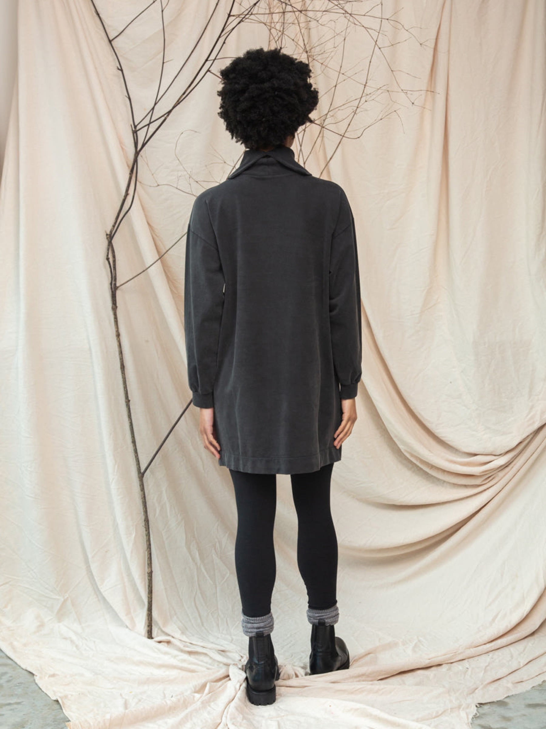 Kleid Tricia charcoal stonewash Beaumont Organic