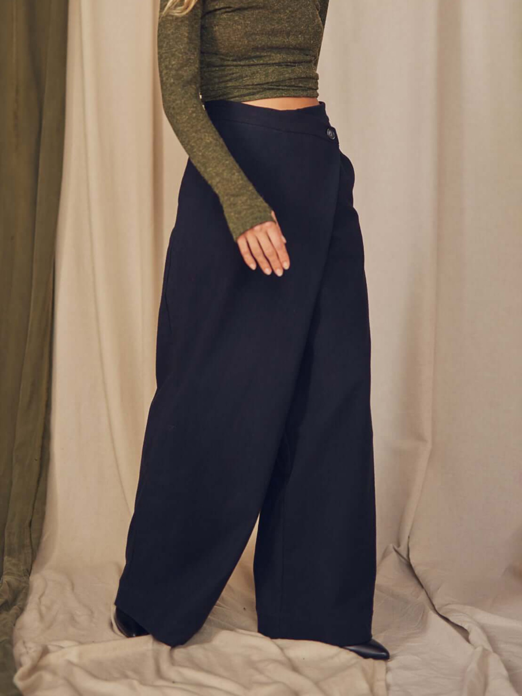 Hose Wrap Trousers black Cossac