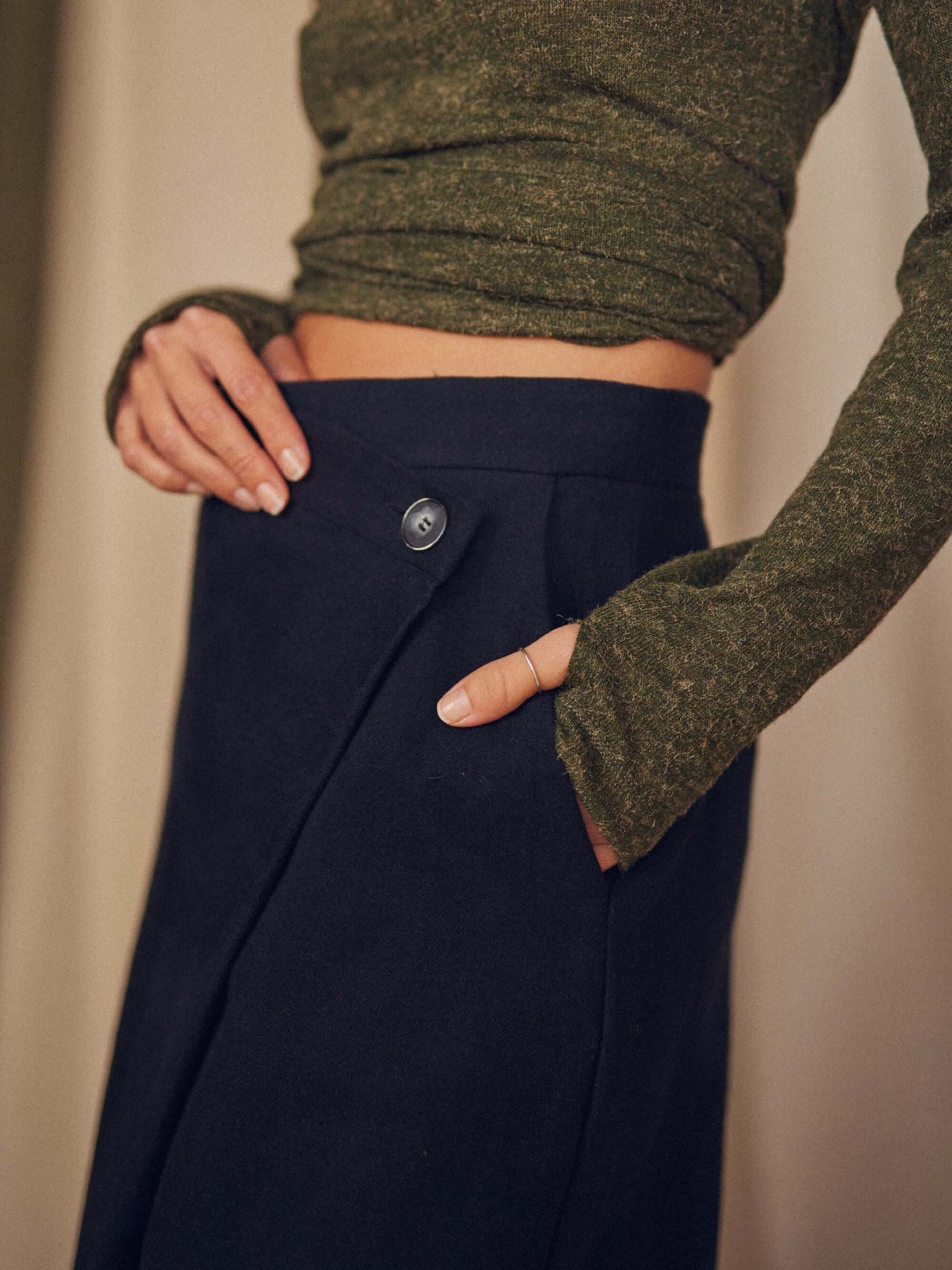 Hose Wrap Trousers black Cossac