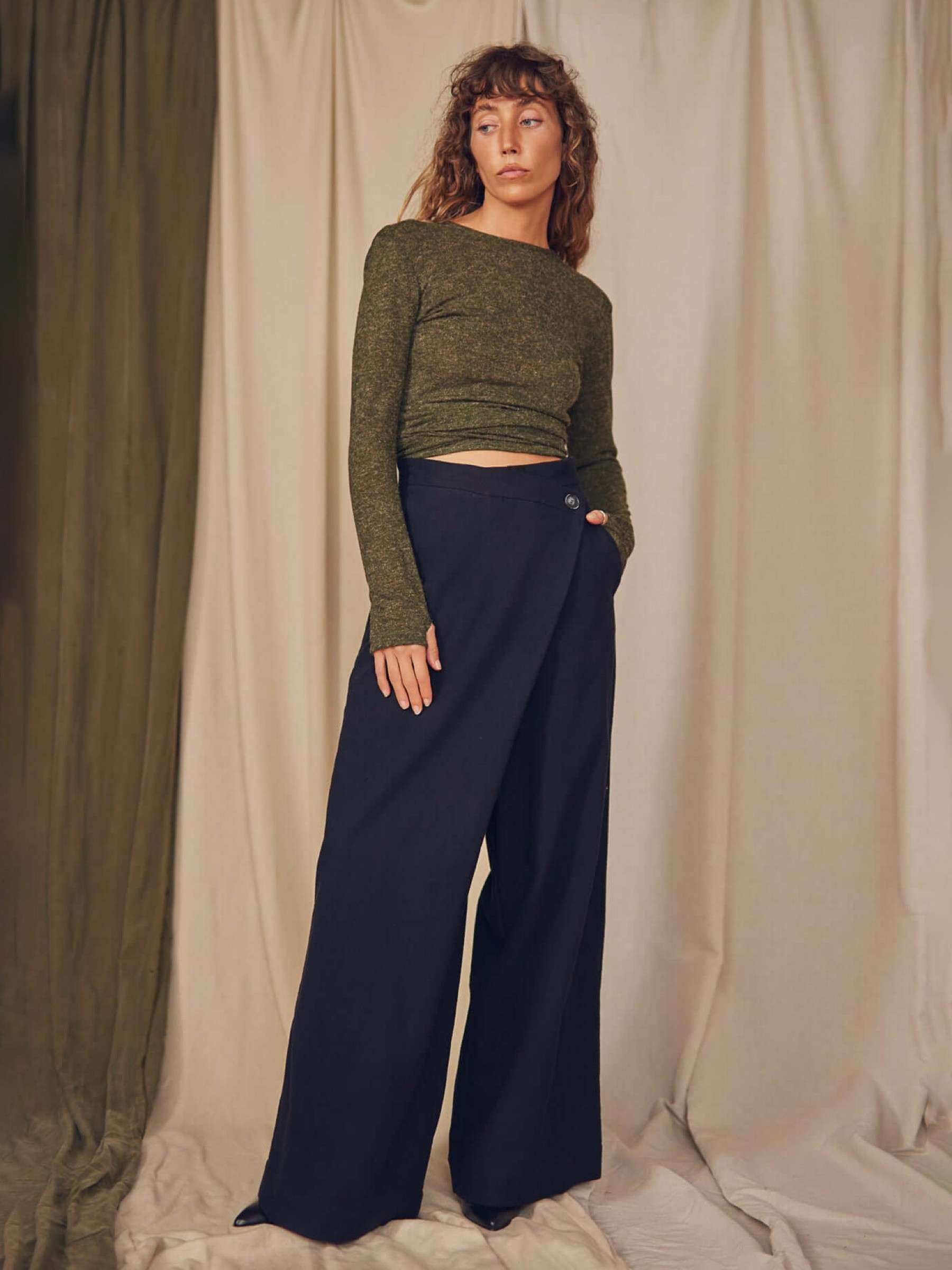 Hose Wrap Trousers black Cossac