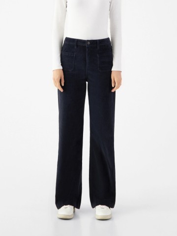 Hose Dew Flared Corduroy dark navy Dawn Denim