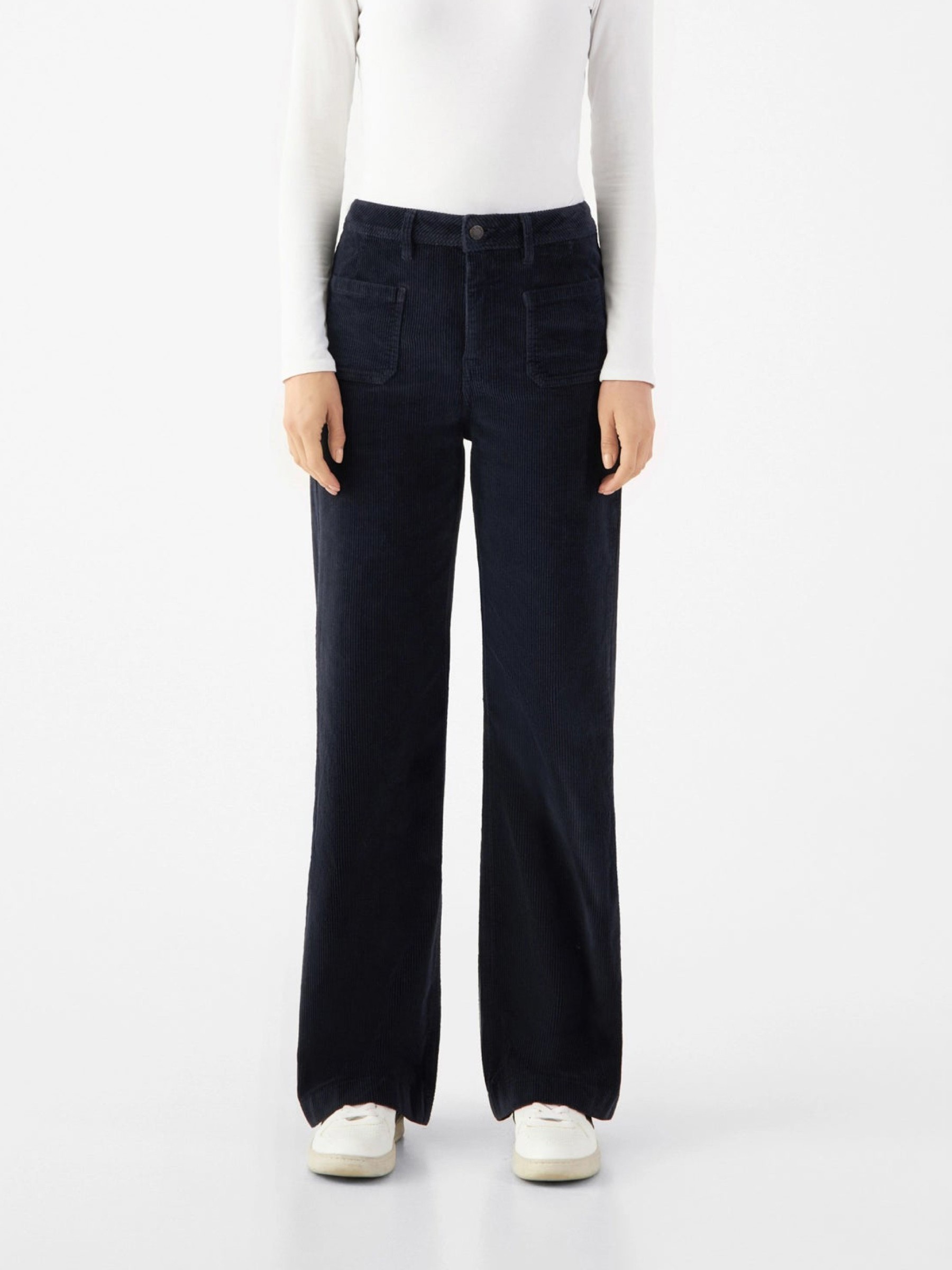 Hose Dew Flared Corduroy dark navy Dawn Denim