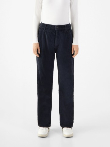 Hose Mane Relaxed Straight Corduroy dark navy Dawn Denim