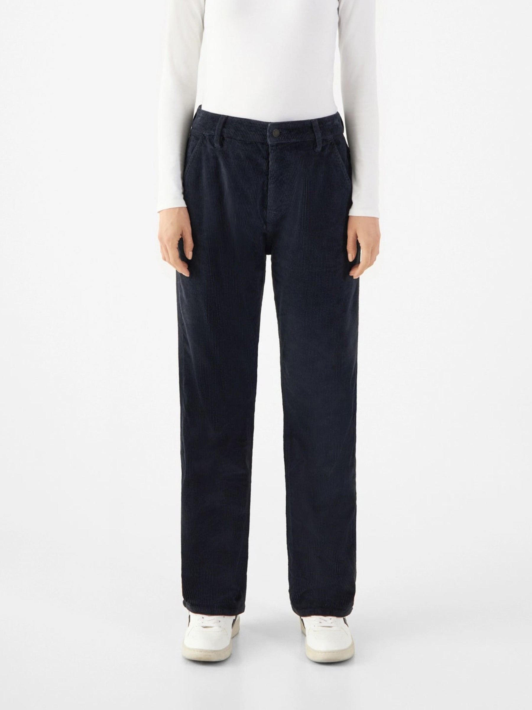 Hose Mane Relaxed Straight Corduroy dark navy Dawn Denim