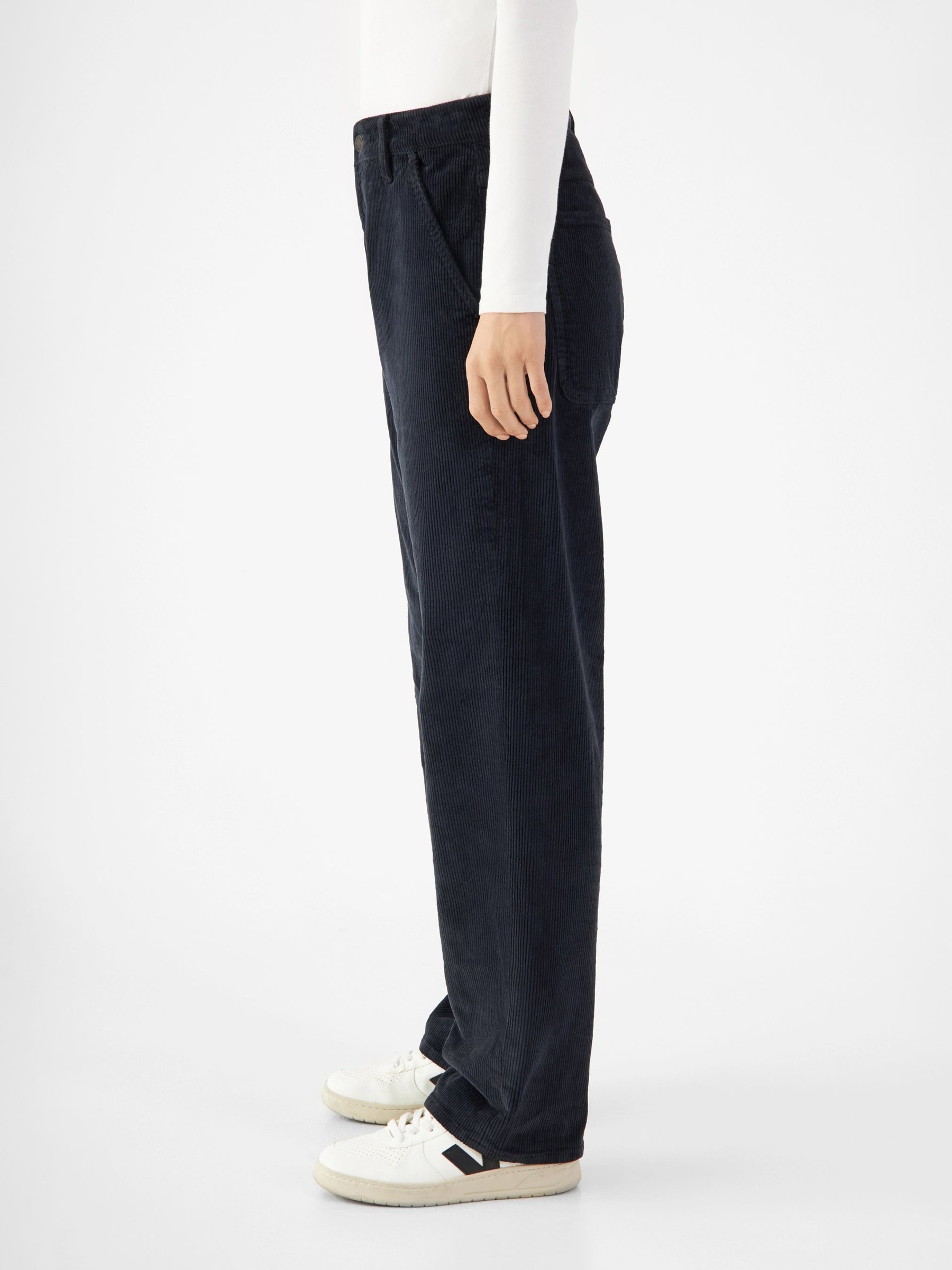 Hose Mane Relaxed Straight Corduroy dark navy Dawn Denim