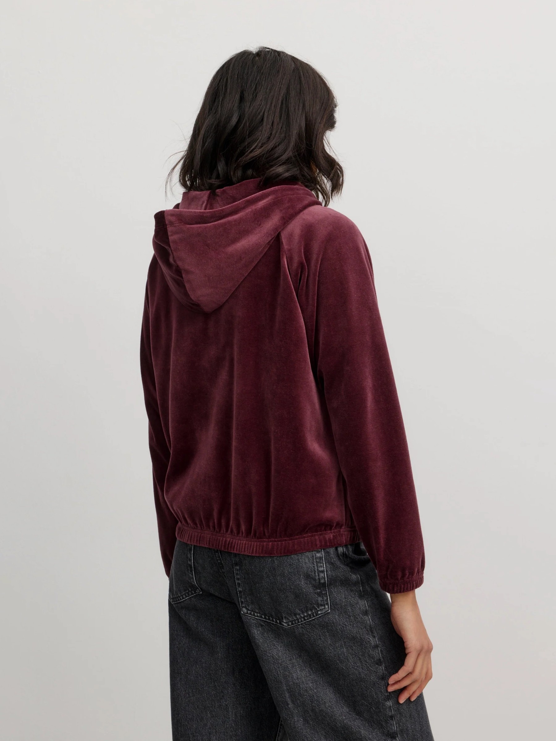 Zipper Sweatjacket Heliconia dark plum Recolution