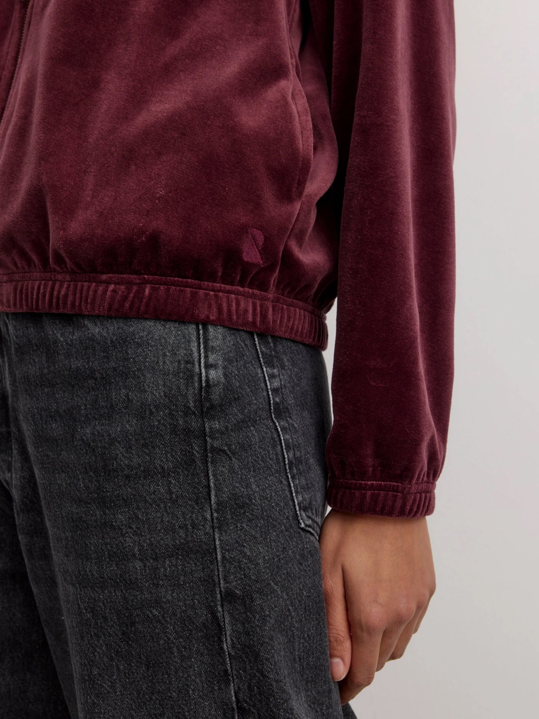 Zipper Sweatjacket Heliconia dark plum Recolution