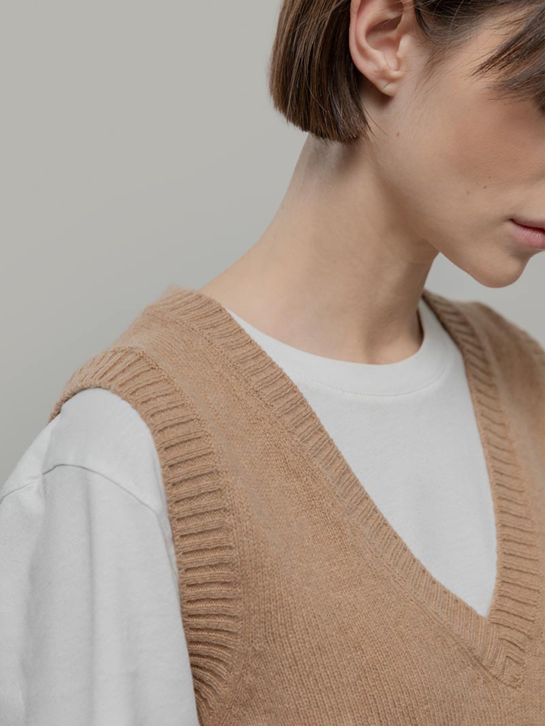 Weste Melania Women Wool Vest beige sughero Rifo