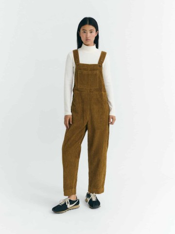 Overall Luz Jumpsuit light oak corduroy Thinking Mu