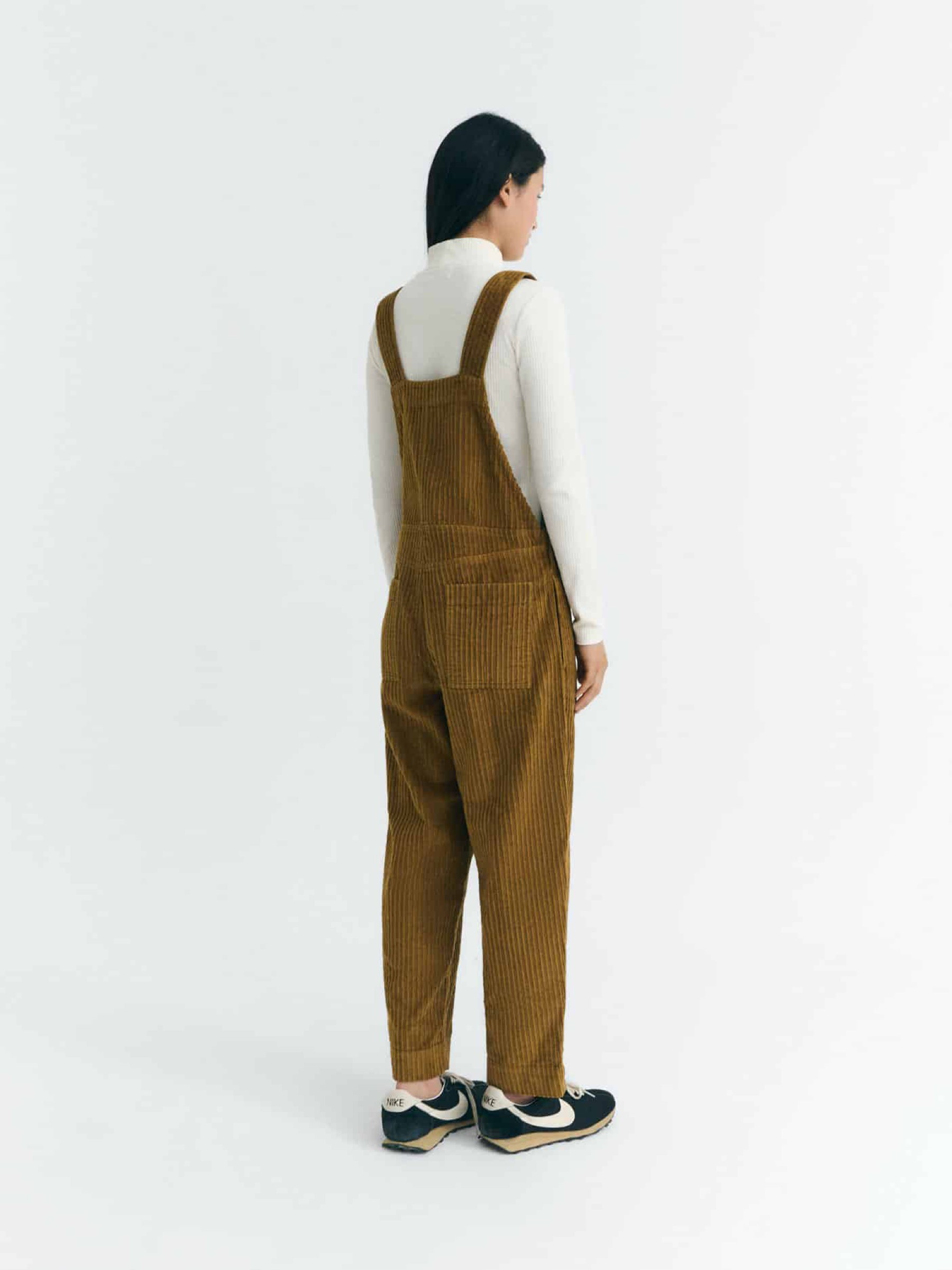 Overall Luz Jumpsuit light oak corduroy Thinking Mu