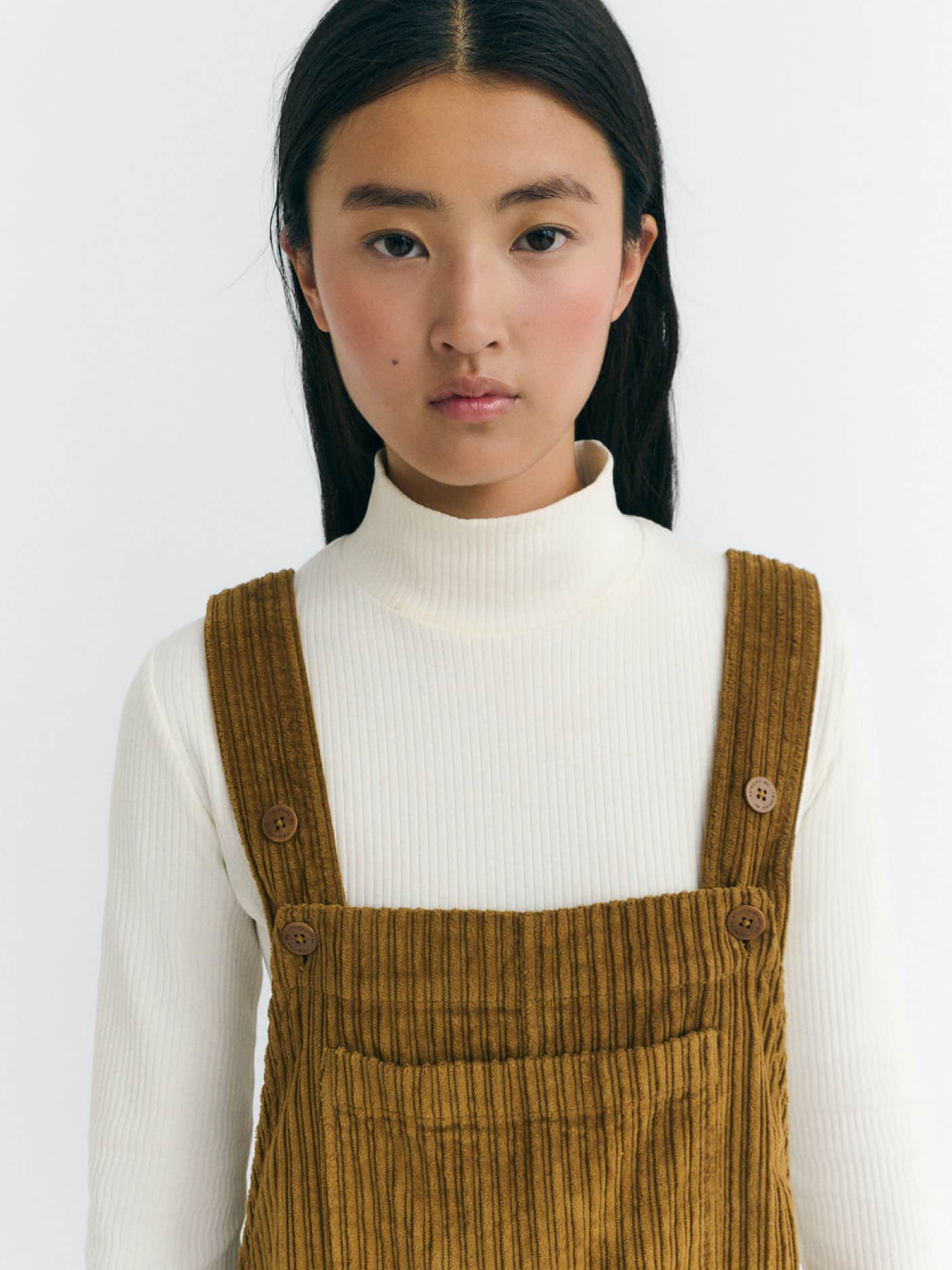 Overall Luz Jumpsuit light oak corduroy Thinking Mu