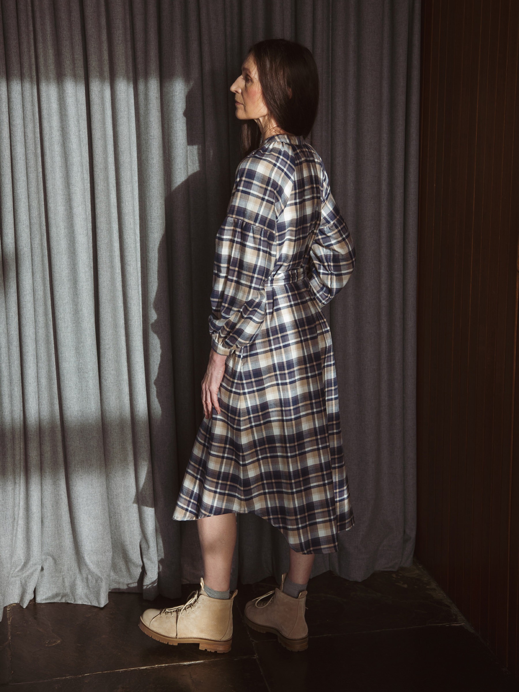 Kleid Georgette-Tay tartan Beaumont Organic