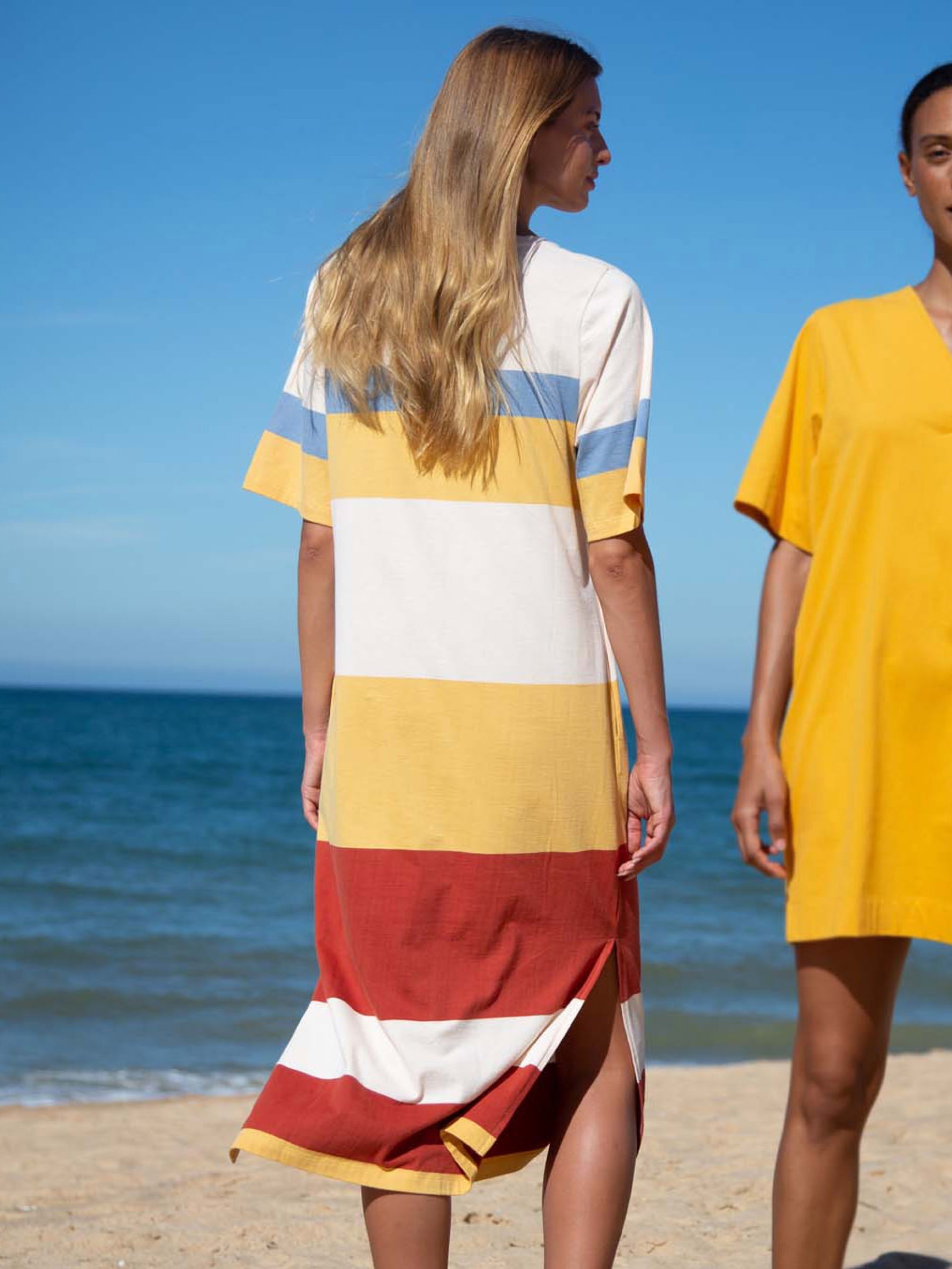 Kleid Elaine-Jo rainbow stripe Beaumont Organic