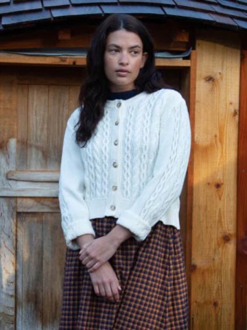 Cardigan Strickjacke Luna ecru Beaumont Organic