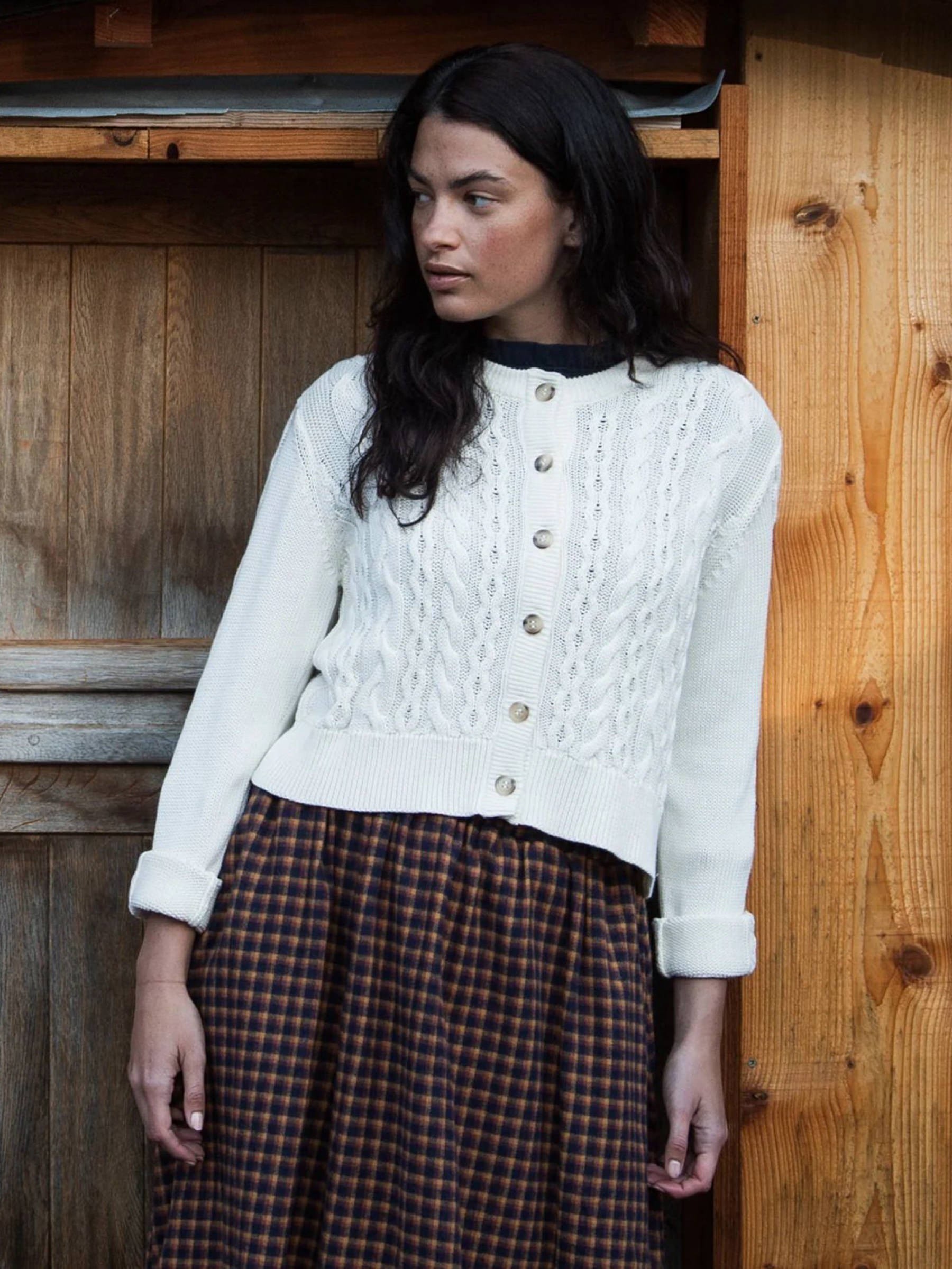 Cardigan Strickjacke Luna ecru Beaumont Organic