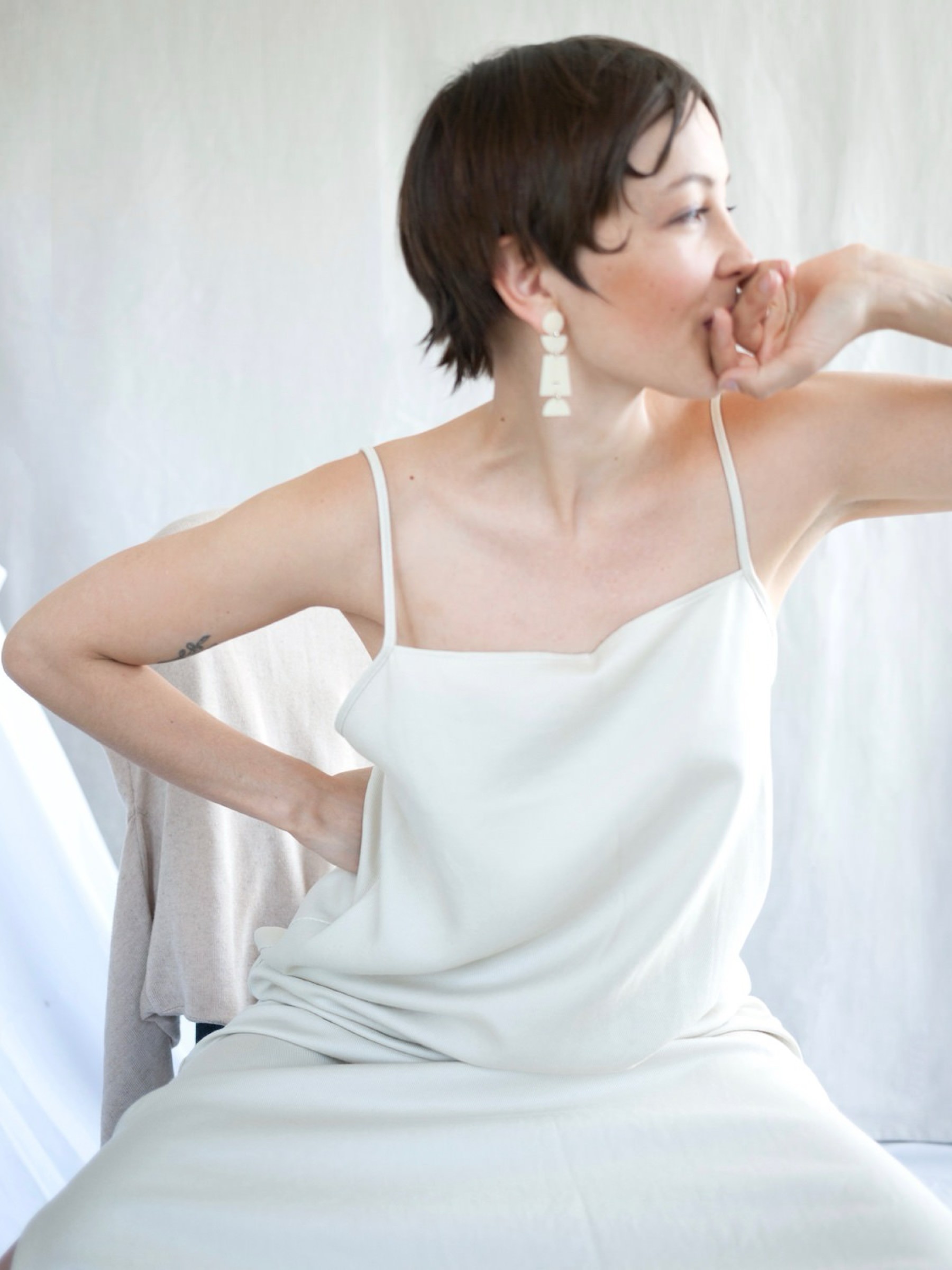 Kleid Midi Dress Capri eggshell Jan 'n June