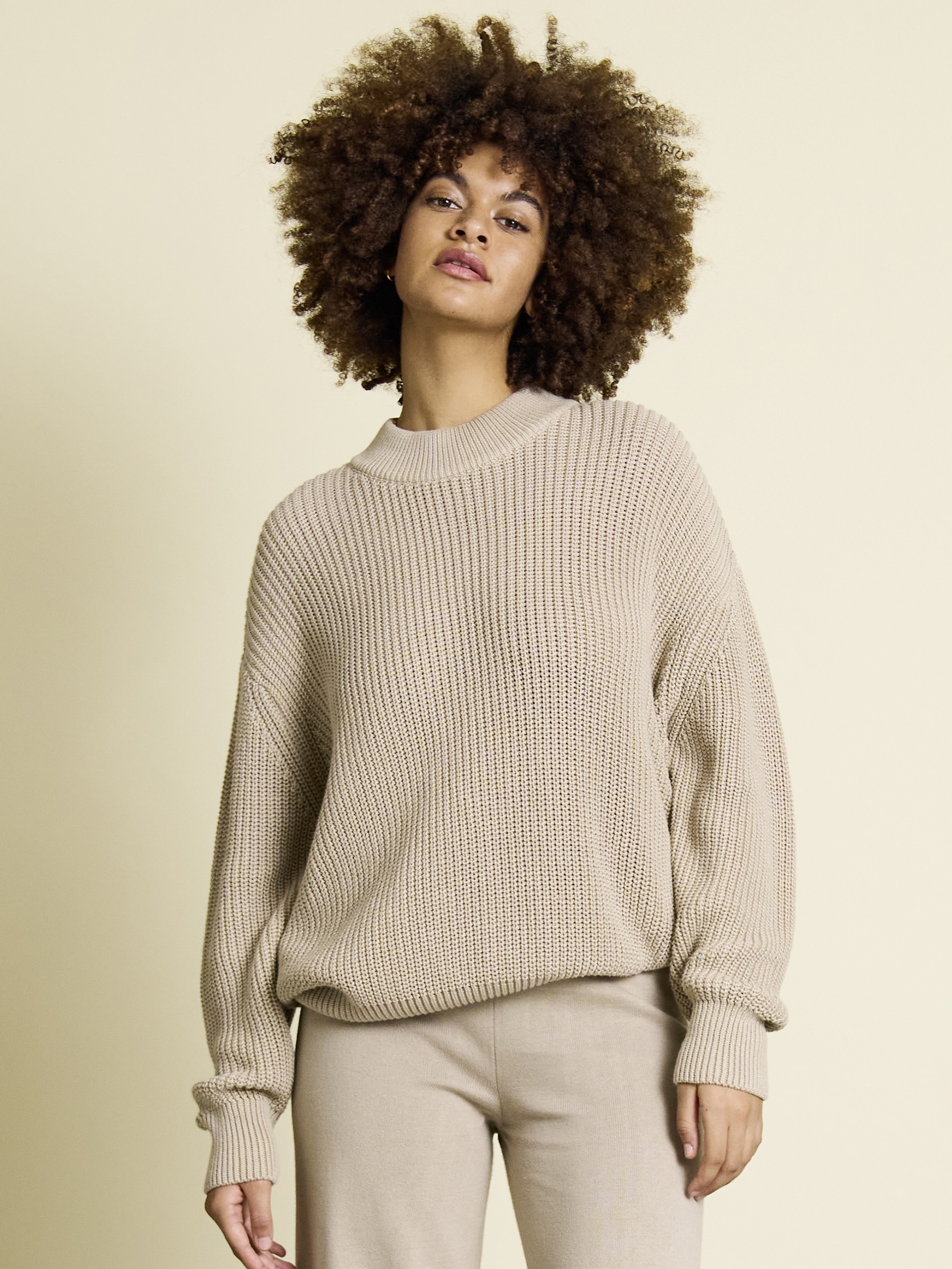 Pullover Knit Jumper Soho almond Jan 'n June