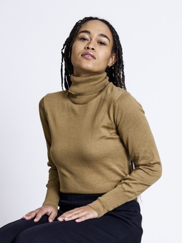 Pullover Turtleneck walnut Elsa Jan 'n June