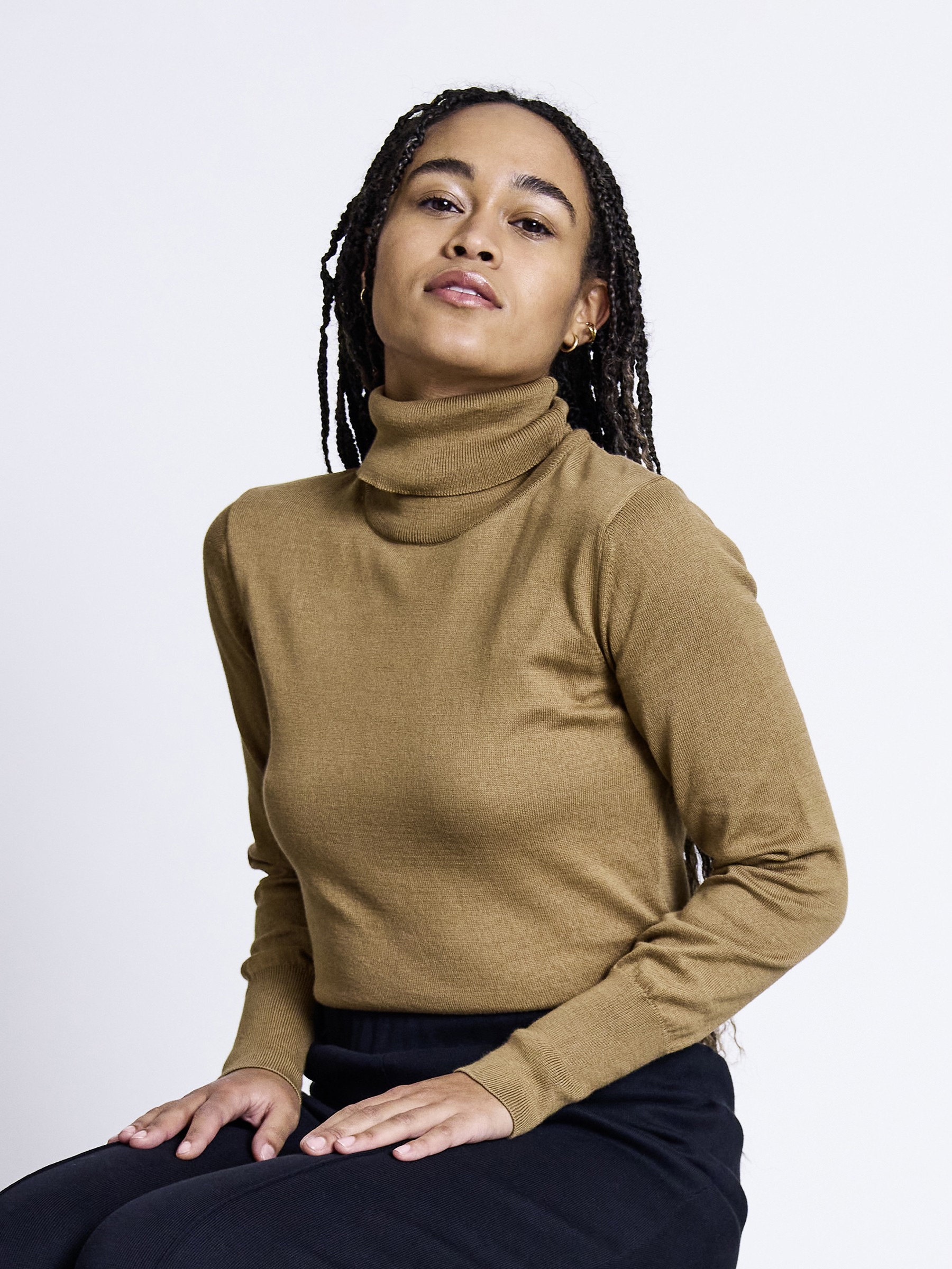 Pullover Turtleneck walnut Elsa Jan 'n June
