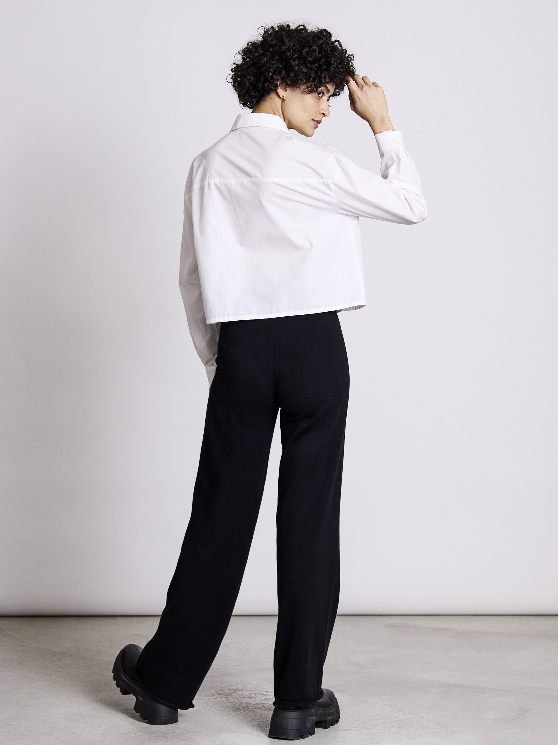 Hose Wide Knit Pants Ana black Jan 'n June
