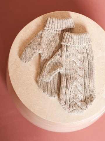 Handschuhe Mittens Oise ivory Jan 'n June