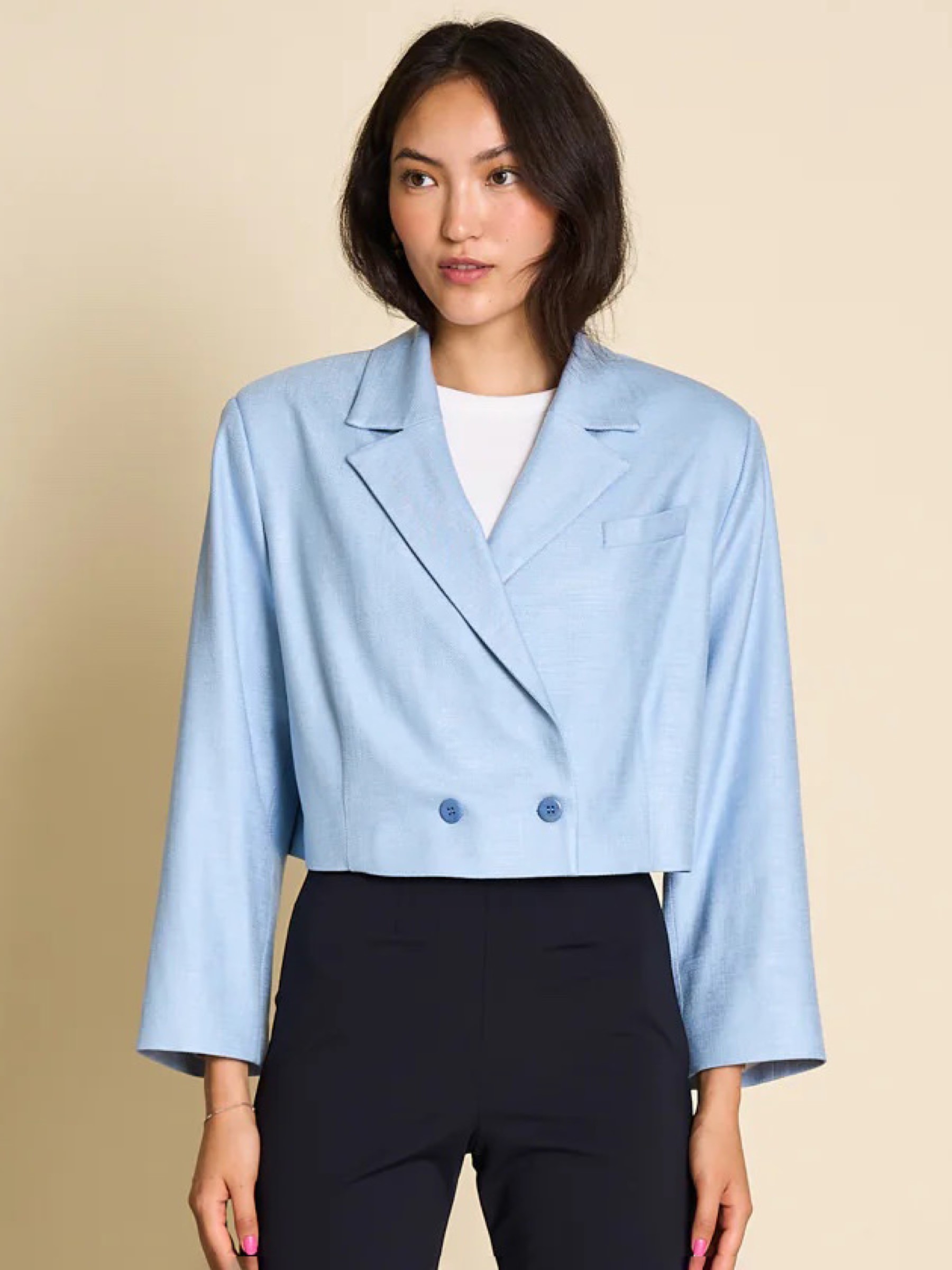 Cropped Blazer Tulia light denim Jan 'n June