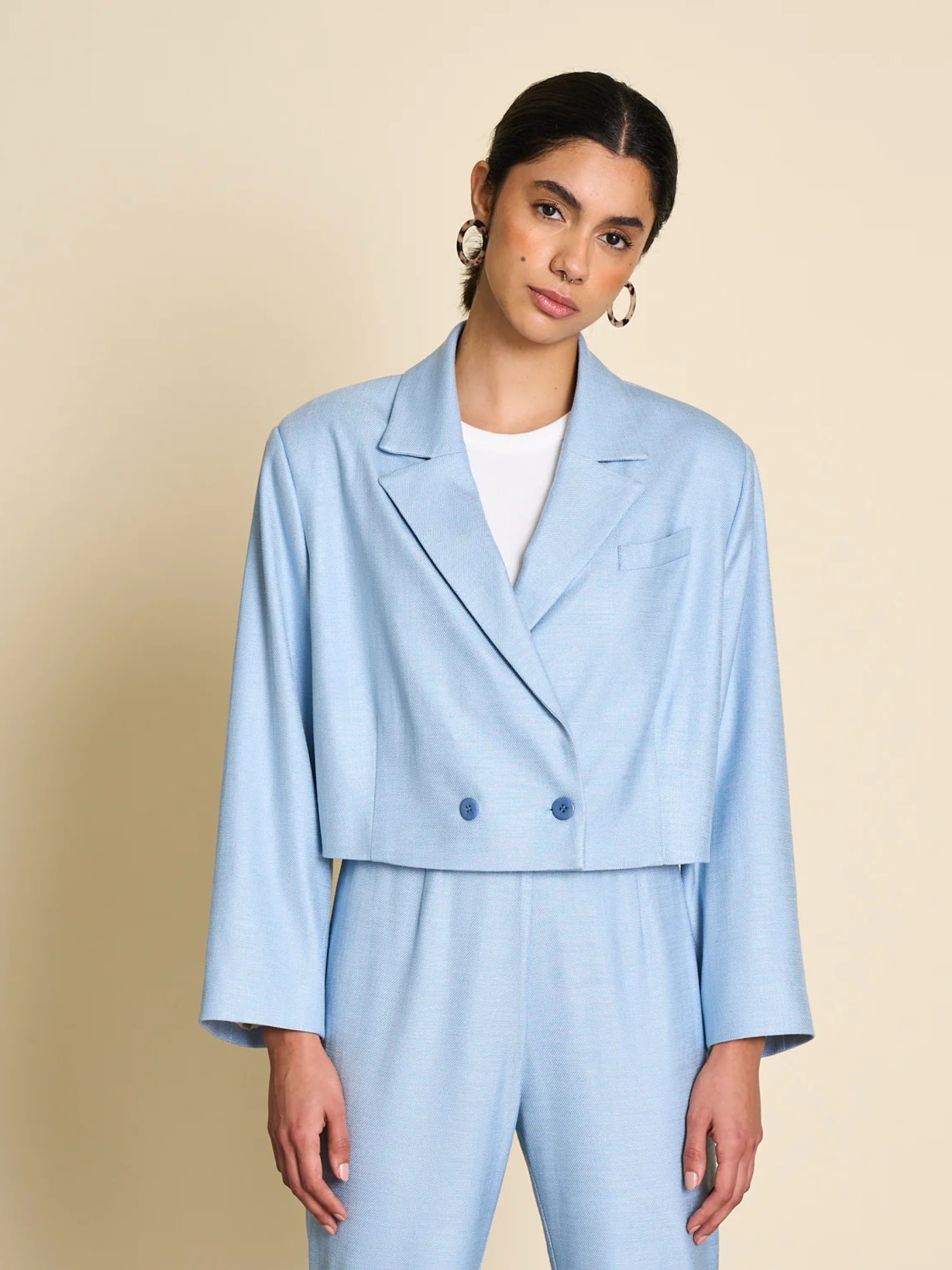 Cropped Blazer Tulia light denim Jan 'n June