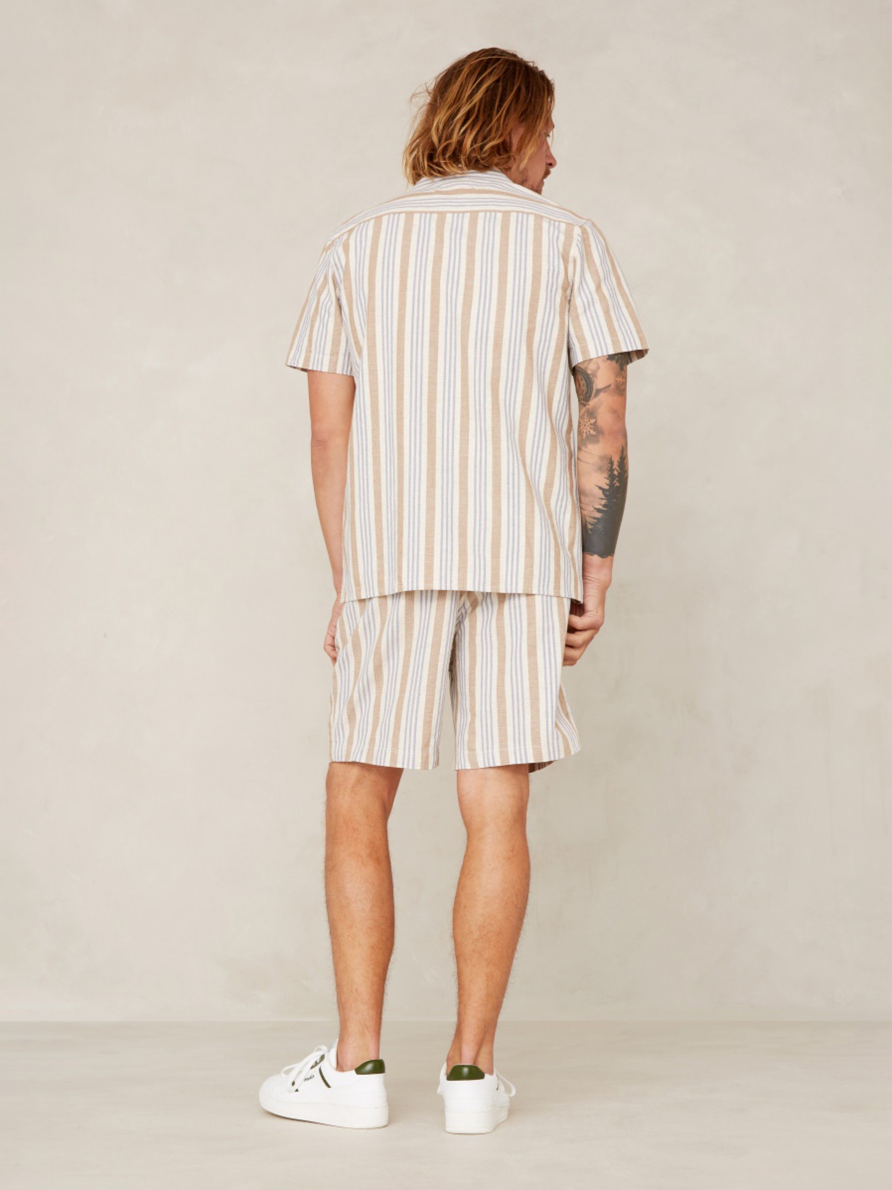 Hemd Balder ecru hemp stripe Kings of Indigo – K.O.I.