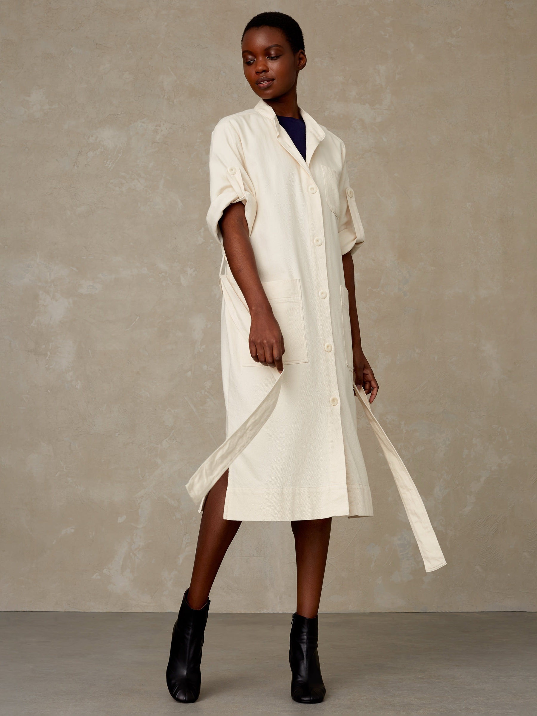 Kleid Caledonia ecru Kings of Indigo – K.O.I.
