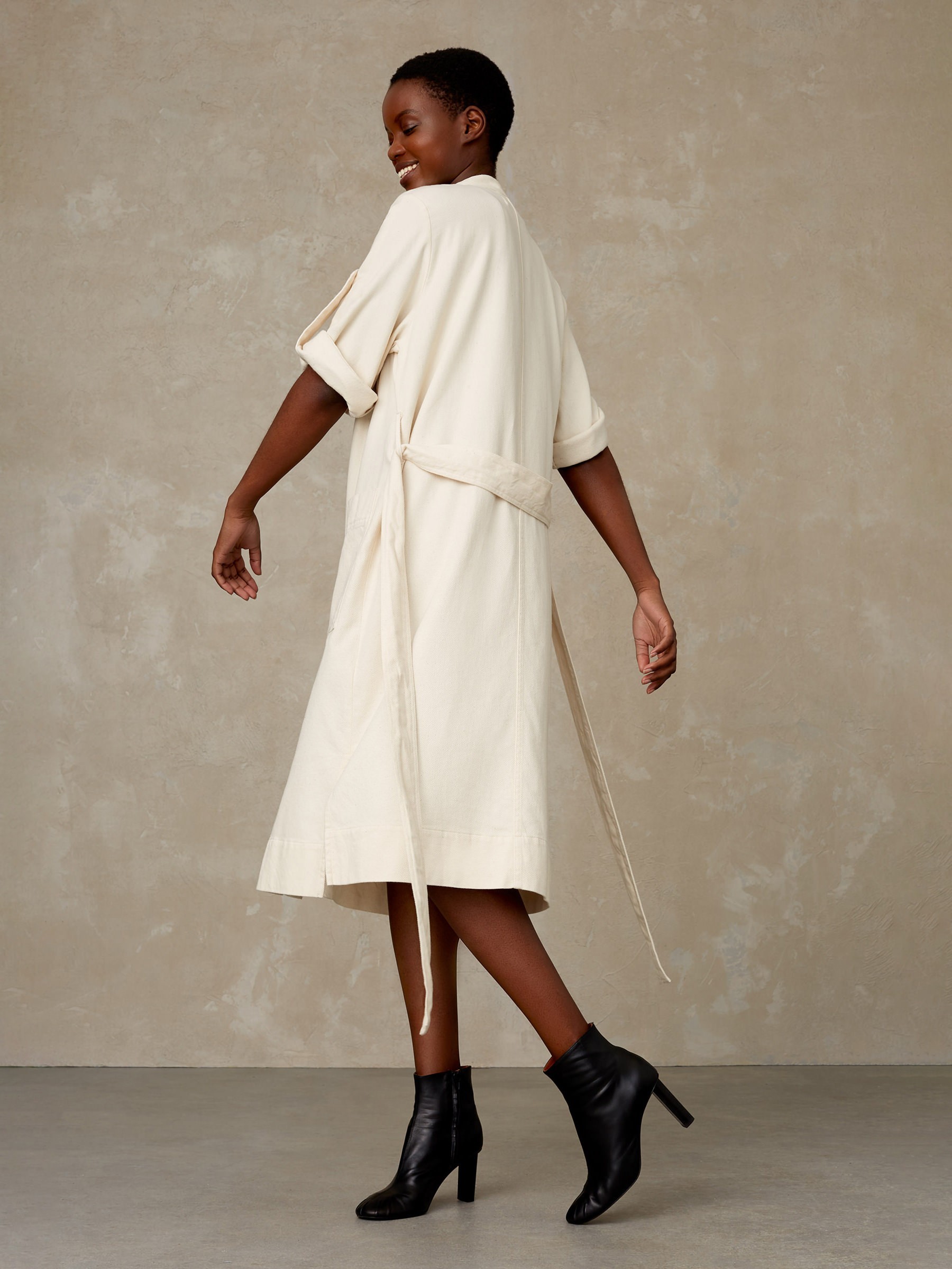 Kleid Caledonia ecru Kings of Indigo – K.O.I.