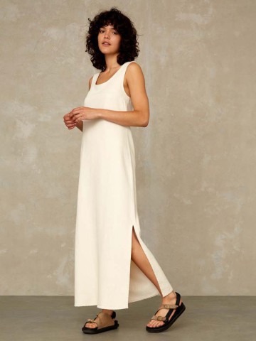 Kleid Sen ecru tencel Kings of Indigo – K.O.I.