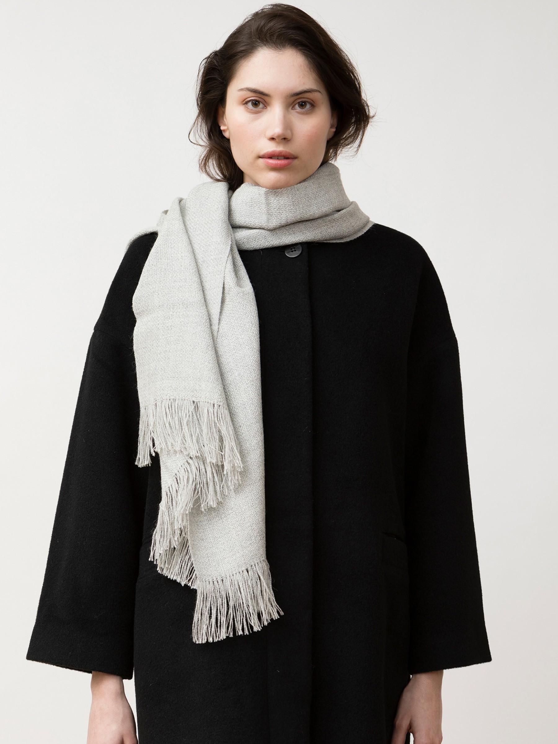 Schal Malala Handloom Scarf light grey Jungle Folk