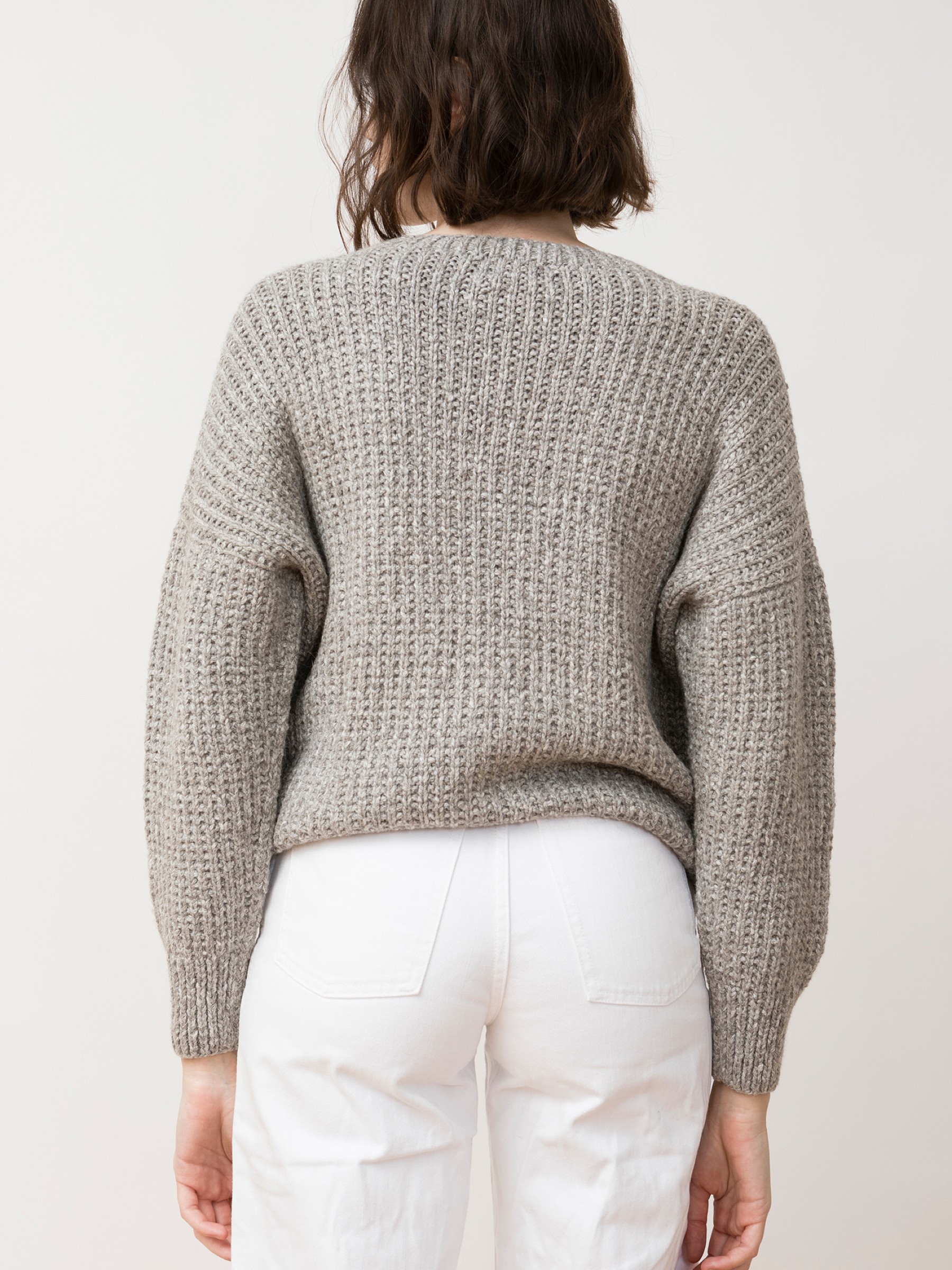 Strickjacke Nayra Aymara Cardigan light grey Jungle Folk