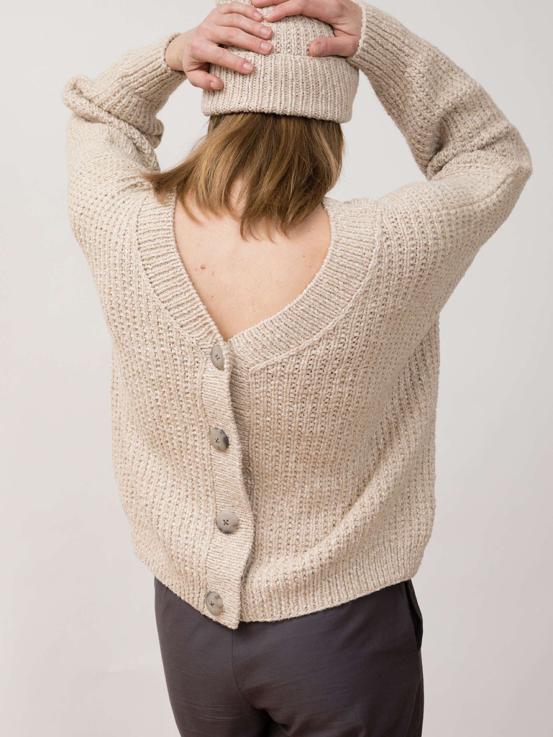 Strickjacke Nayra Aymara Cardigan sand Jungle Folk