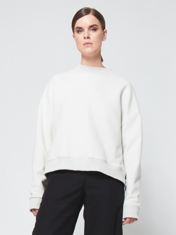 Pullover Sweater Wide Long Slit off white Elsien Gringhuis